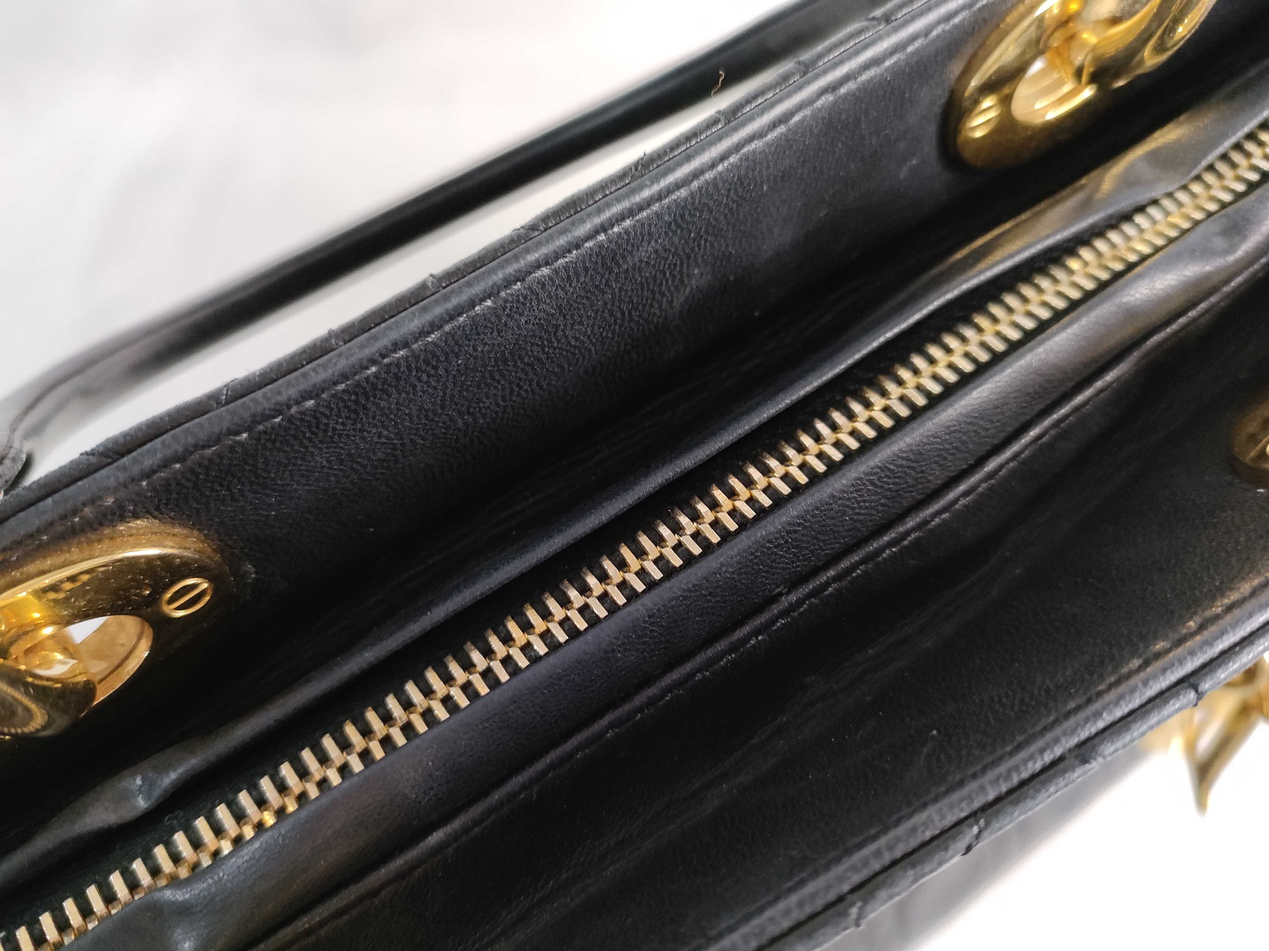 Lady Dior PH - Cow Skin Cannage Large Lady Shoulder Bag Leather Black Handbag — view 9