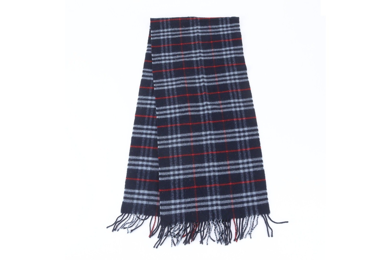 Nova Check scarf with tags attached. — view 2