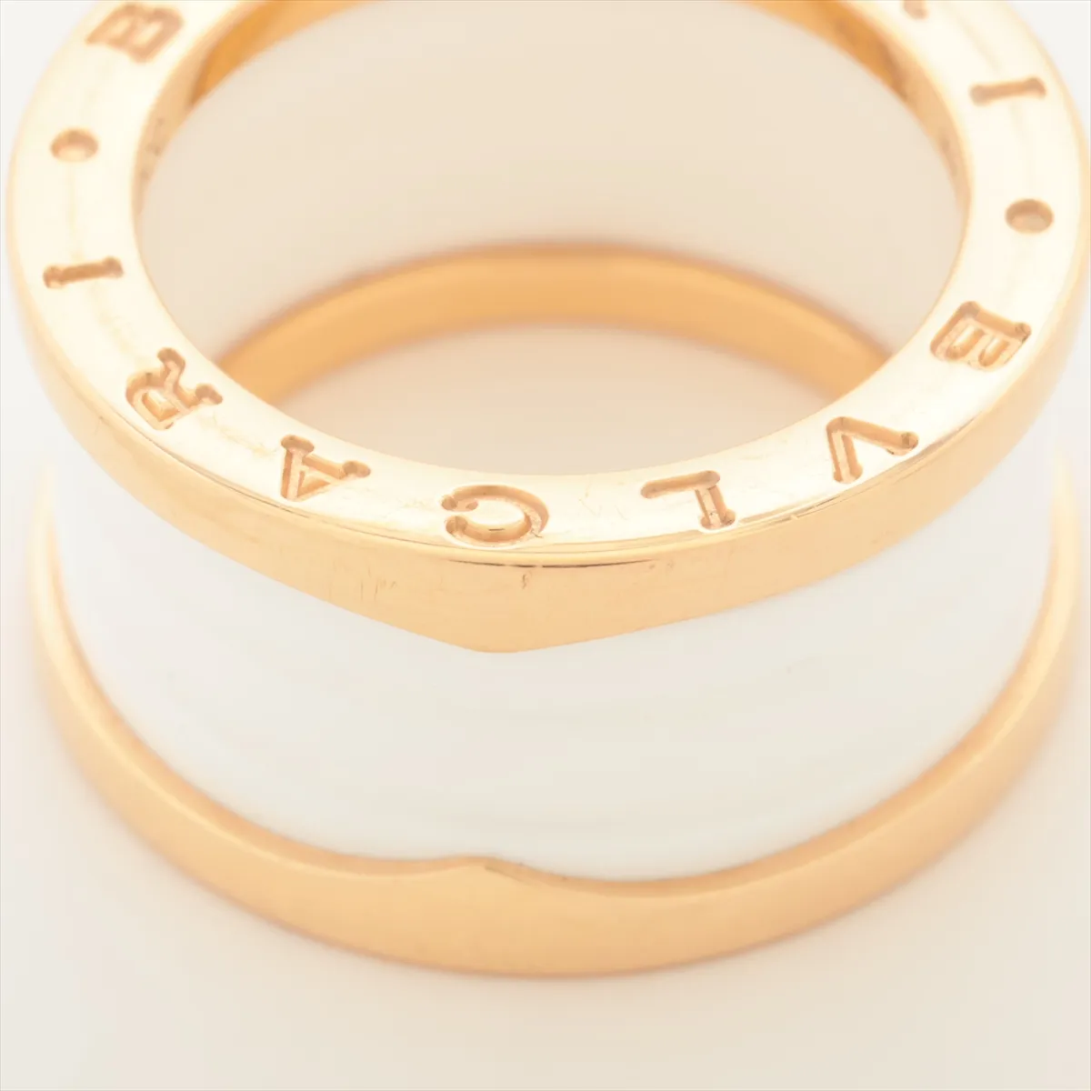B.zero1 Ring, 750 (PG) x Ceramic, 10.2g, Size 53, NPHPCC, Dents — view 4
