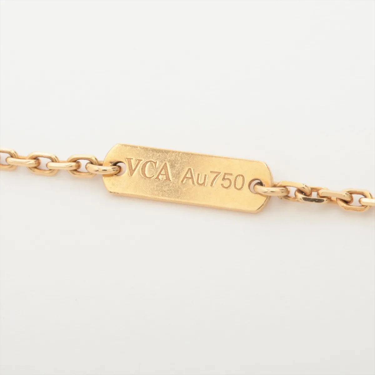 Vintage Alhambra Malachite Necklace 750 (Yellow Gold) 5.4g JA789938 — view 4
