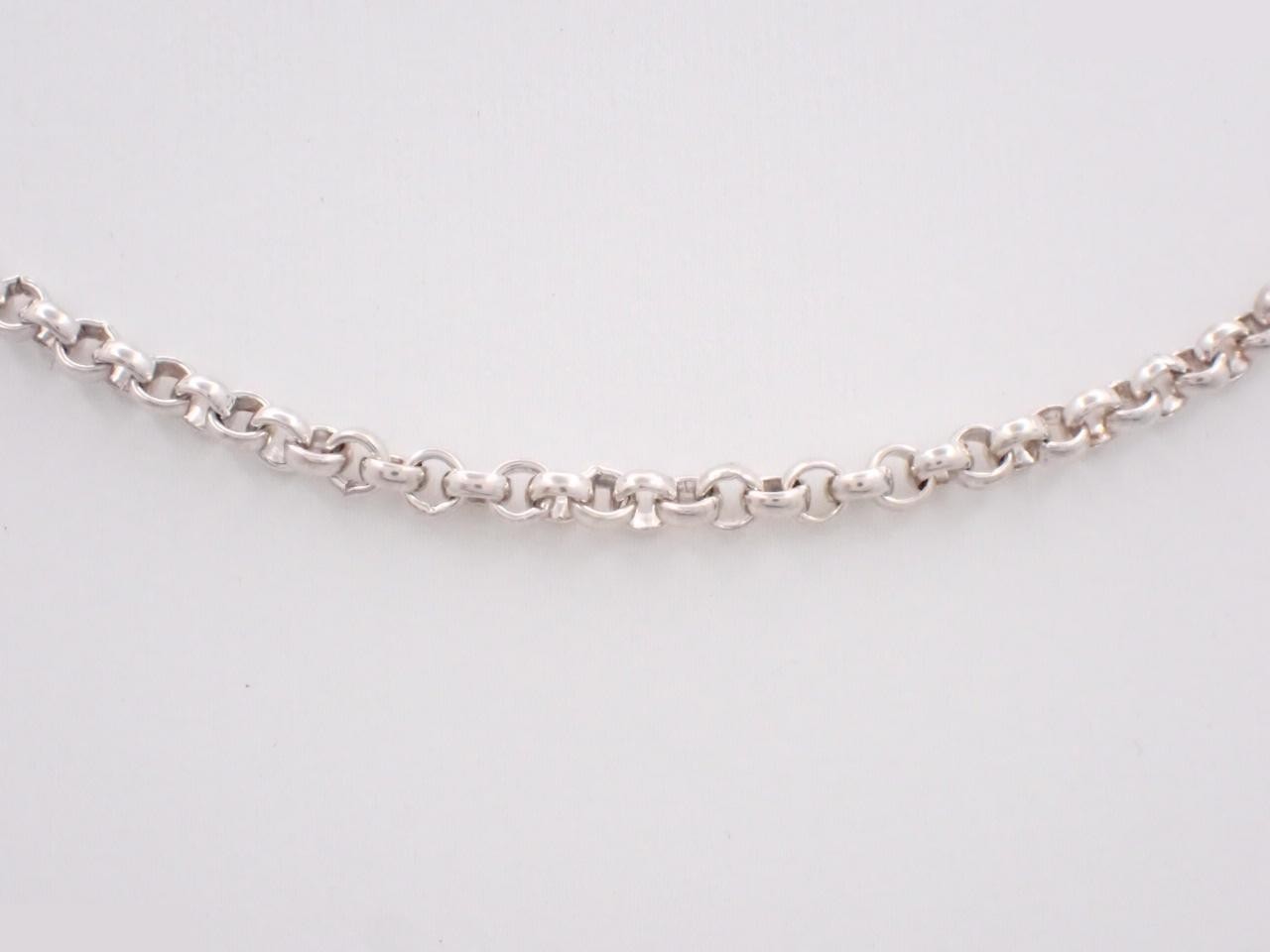 Roll chain necklace, Ag925/10.8g, total length approximately 40cm