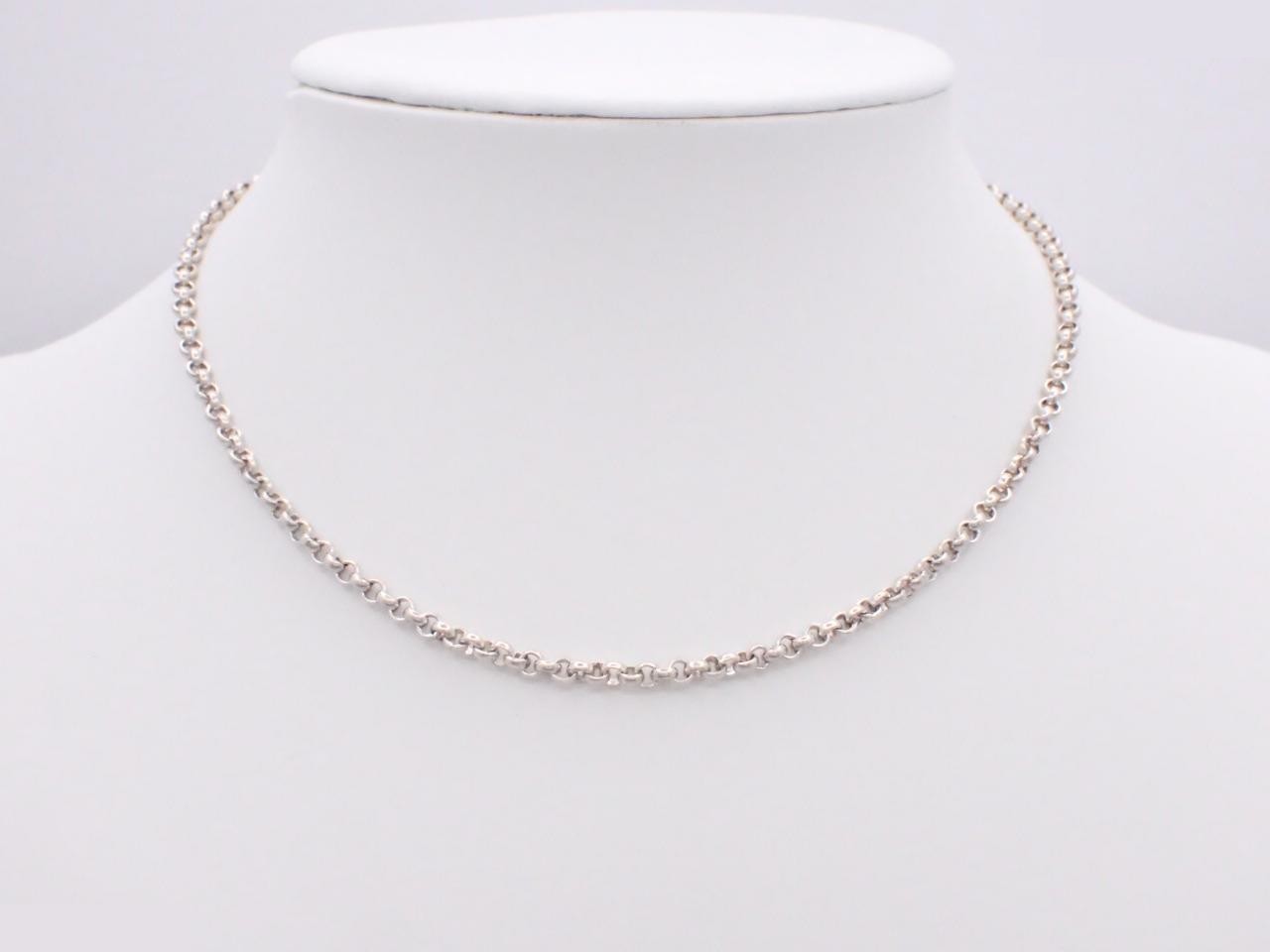 Roll chain necklace, Ag925/10.8g, total length approximately 40cm — view 3