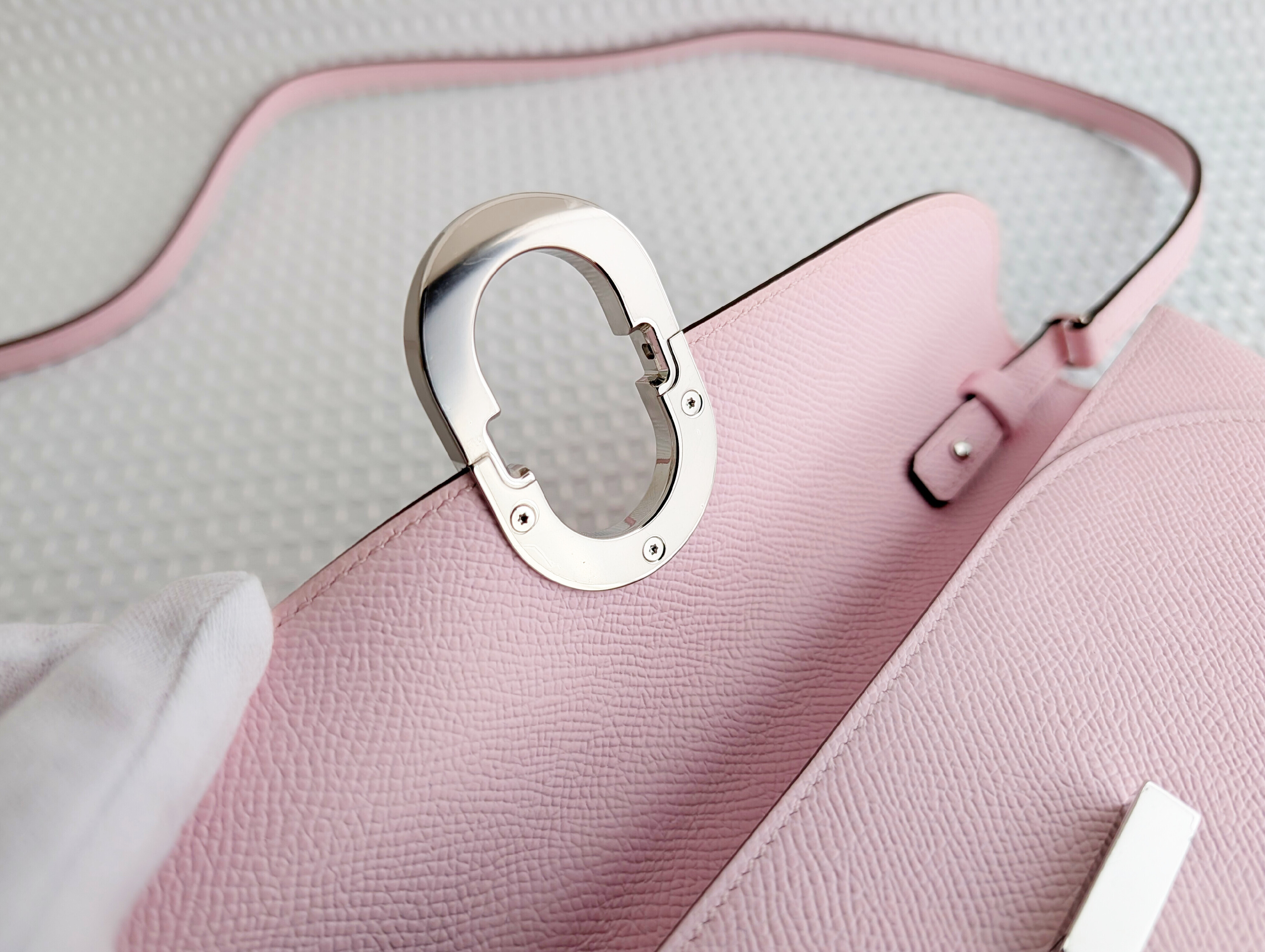 Chaine d'Ancre To Go Rose Darling Silver Hardware W Stamp Shoulder Bag — view 12