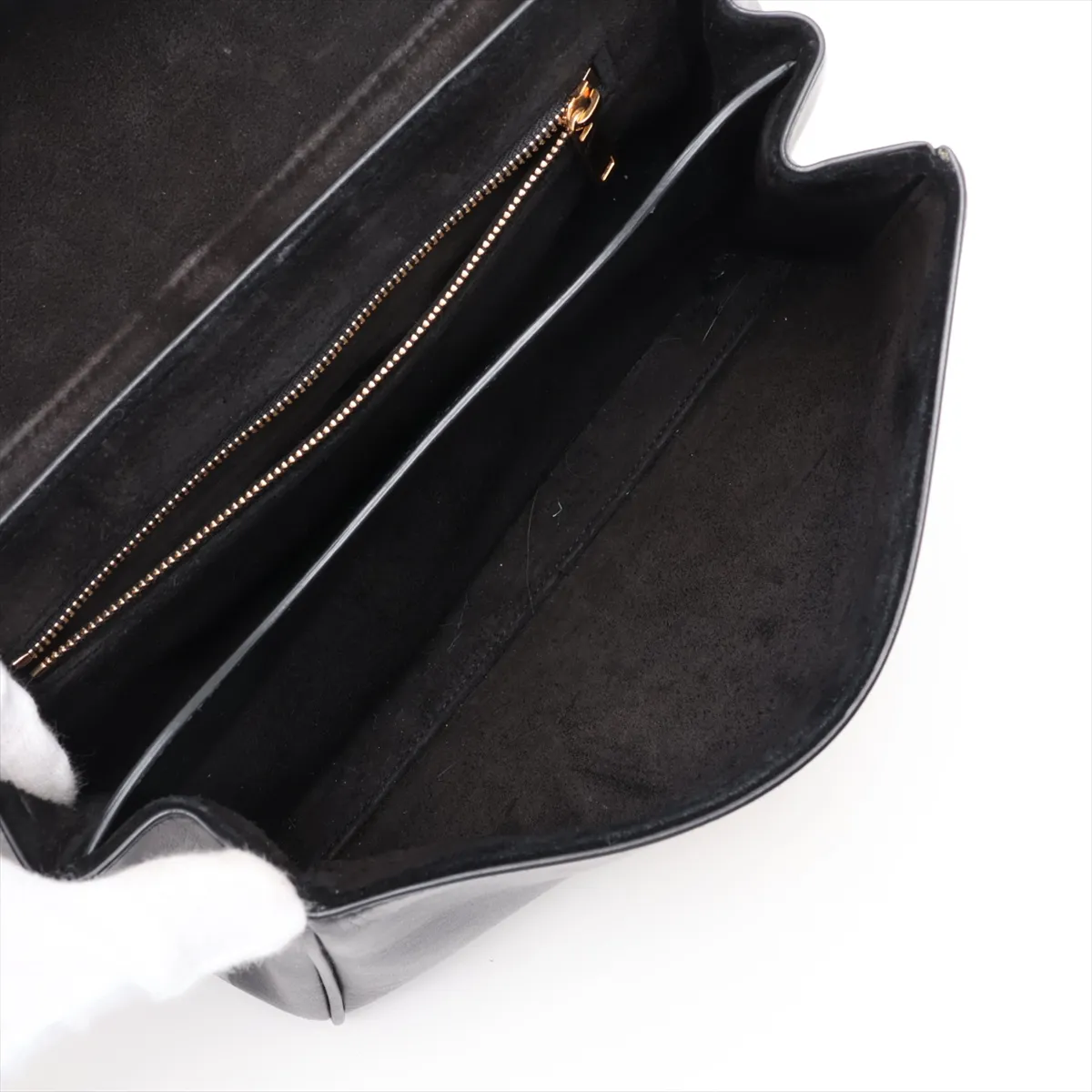 16th Anniversary Small Leather Shoulder Bag, Black — view 6