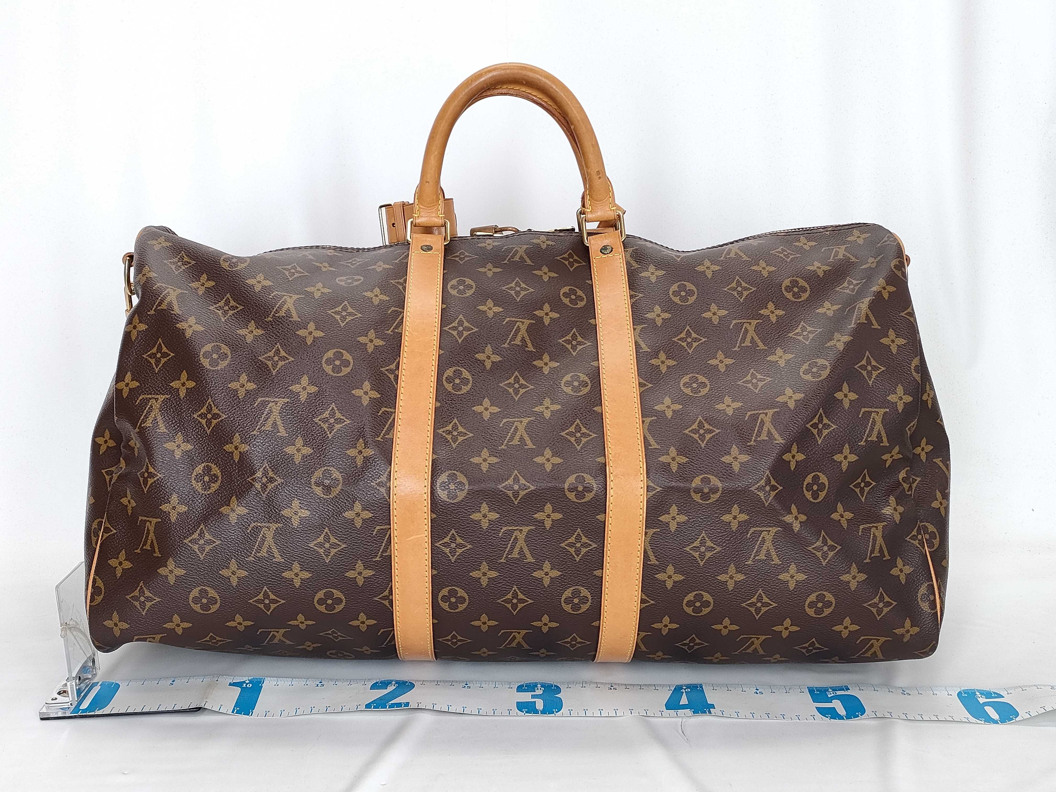Monogram Keepall Bandoulière 55 M41414 TH0974 Brown Boston Bag — view 2