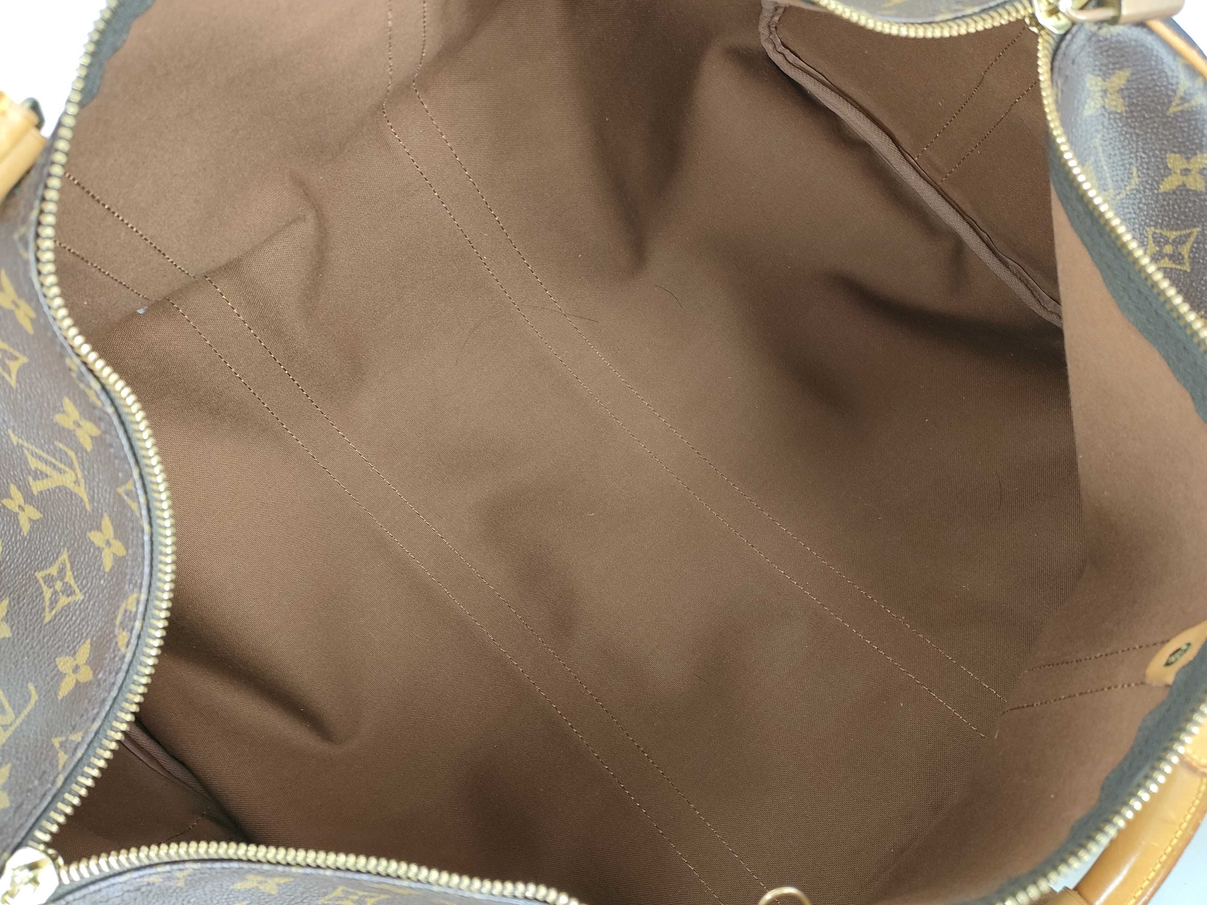 Monogram Keepall Bandoulière 55 M41414 TH0974 Brown Boston Bag — view 11