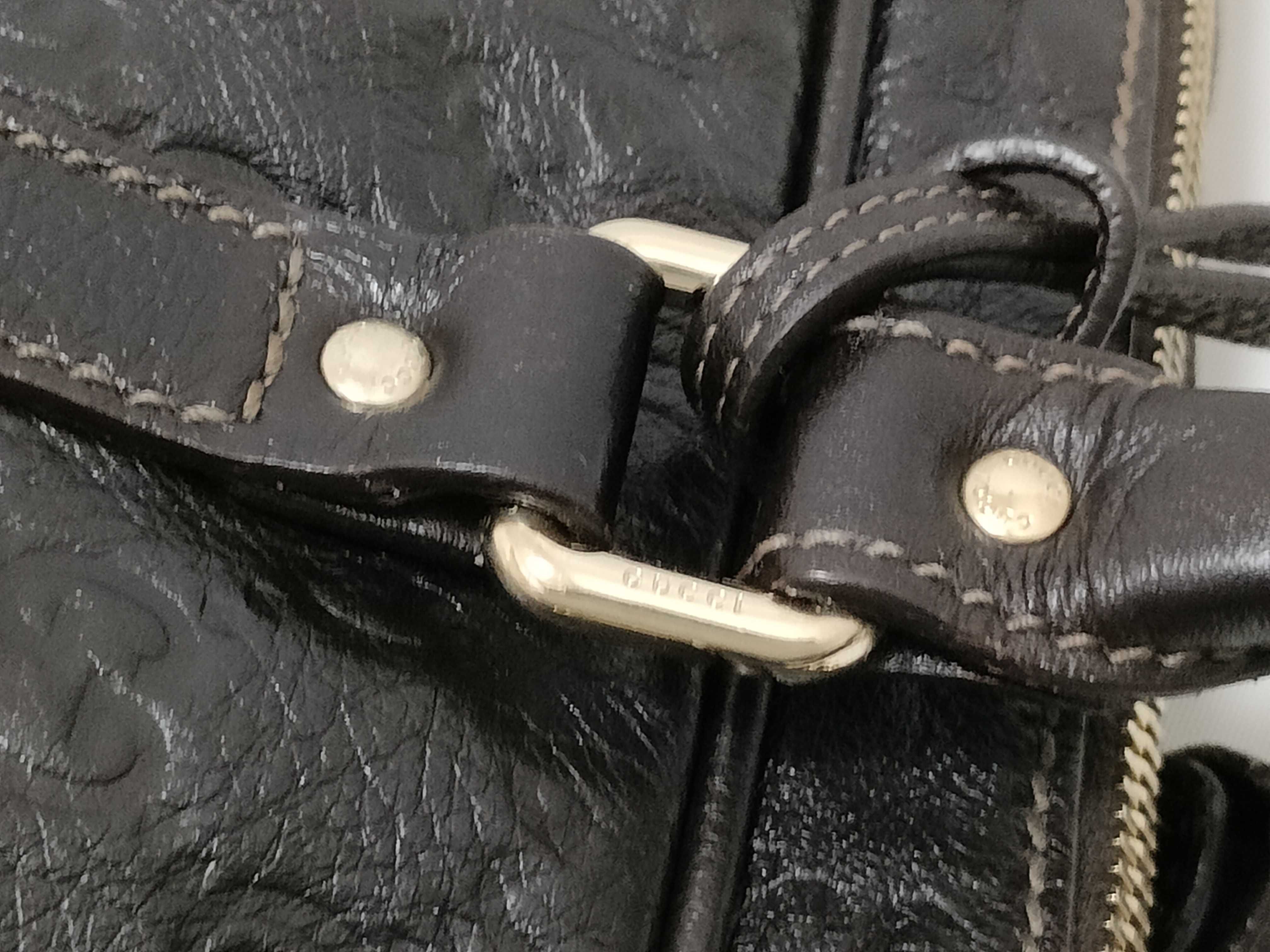 GG Guccissima Leather Business Bag Shoulder Bag with Serial Number, Key, and Padlock — view 5