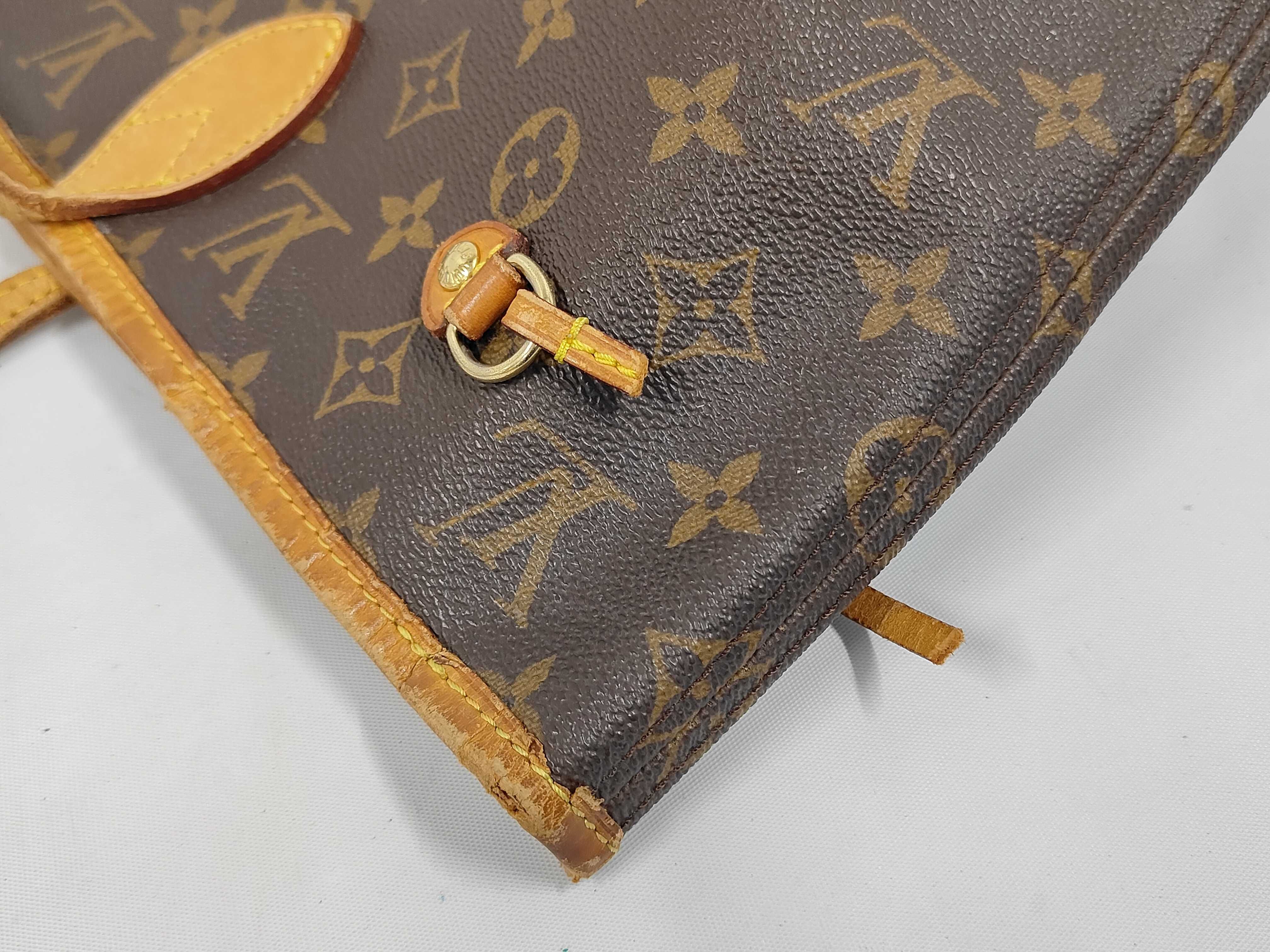 bag, Louis Vuitton Neverfull MM tote bag, Monogram. *Damaged strap. Shoulder bag. — view 7