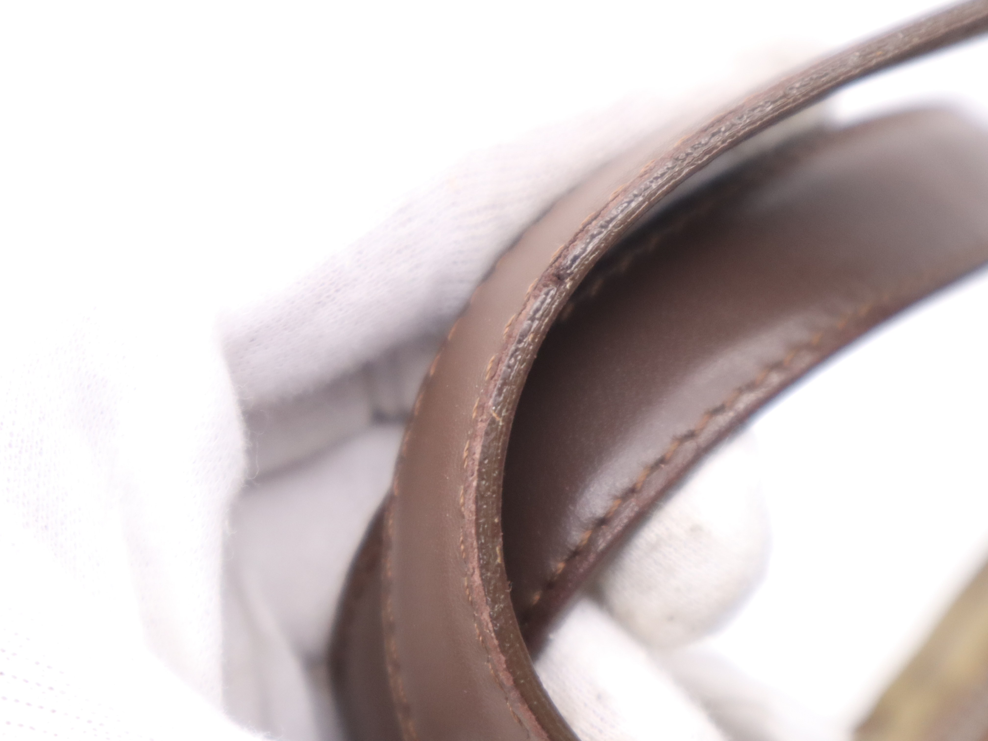 Nylon x Leather New Travel Line Handbag, Khaki, Silver Hardware, with Shoulder Strap, Card, Seal, and Box. — view 9