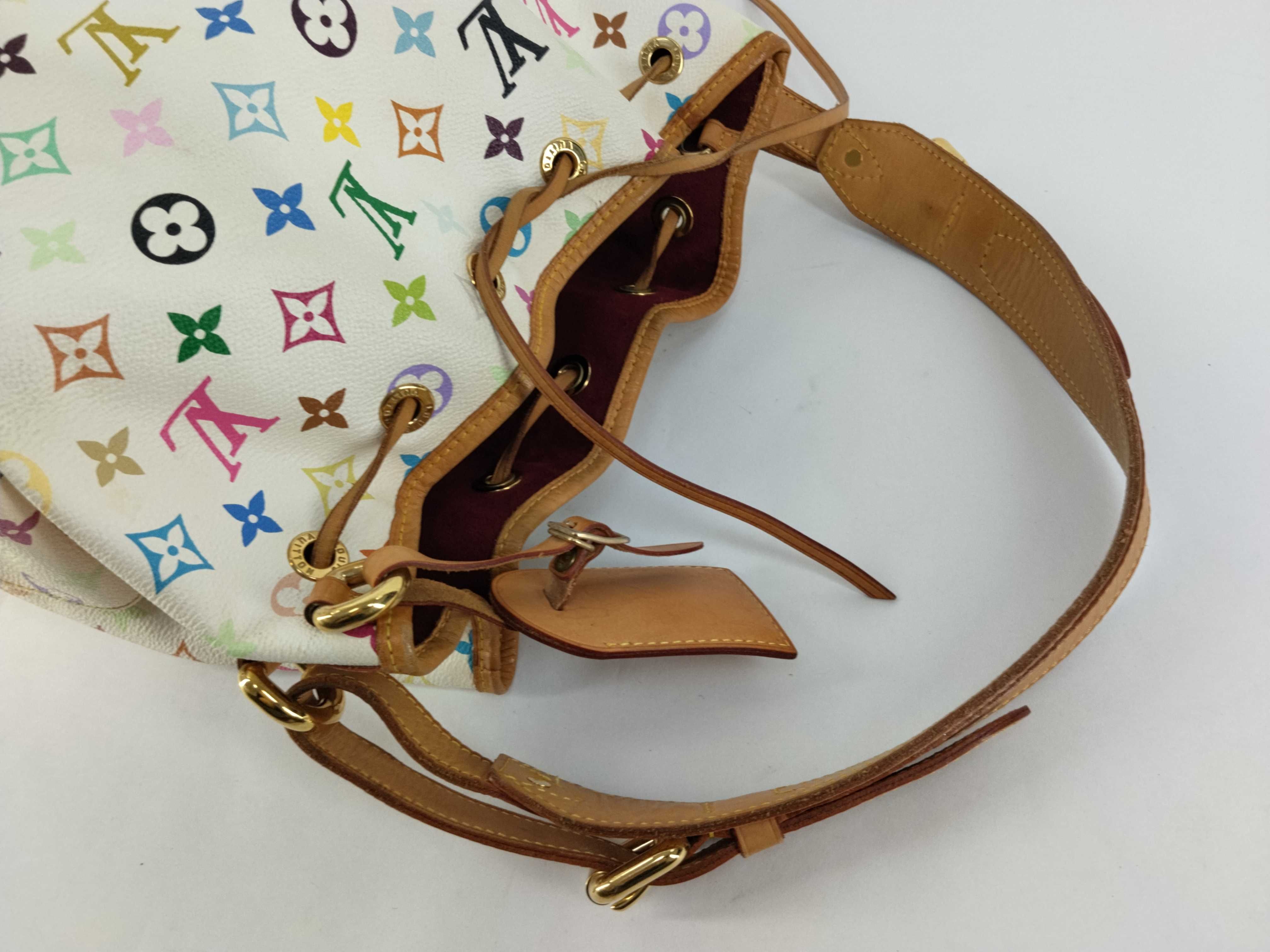Monogram Multicolor Petit Noé Blanc Shoulder Bag — view 3