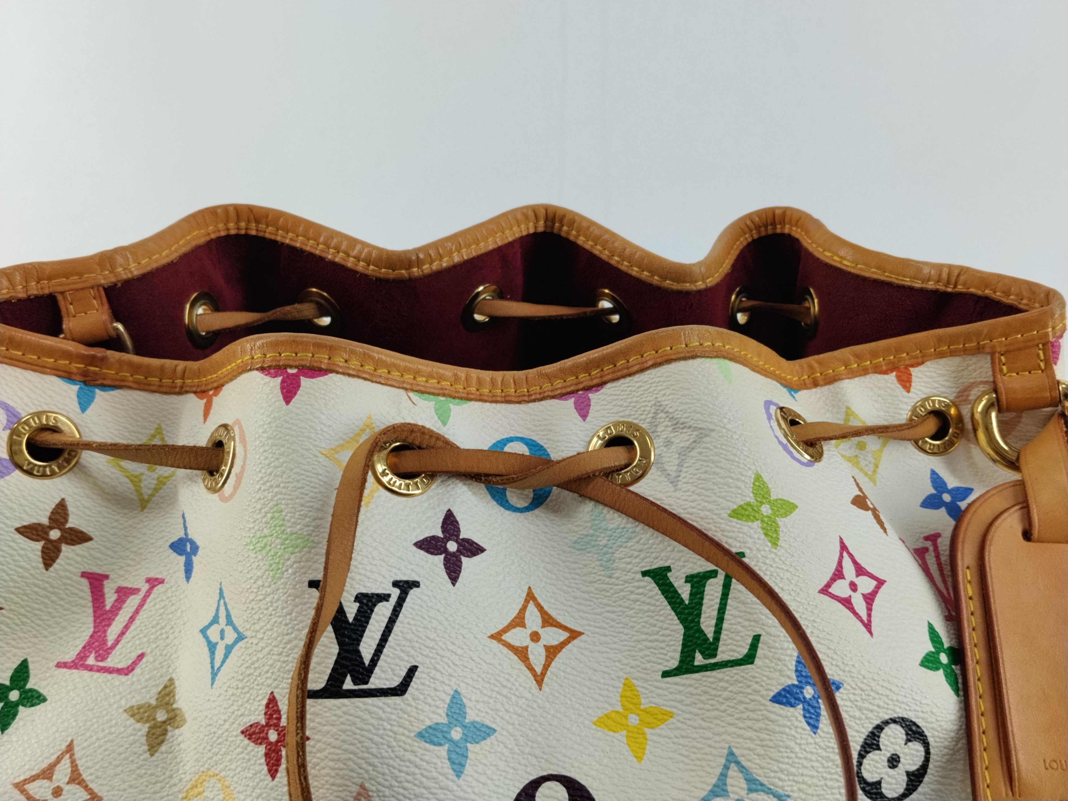 Monogram Multicolor Petit Noé Blanc Shoulder Bag — view 8