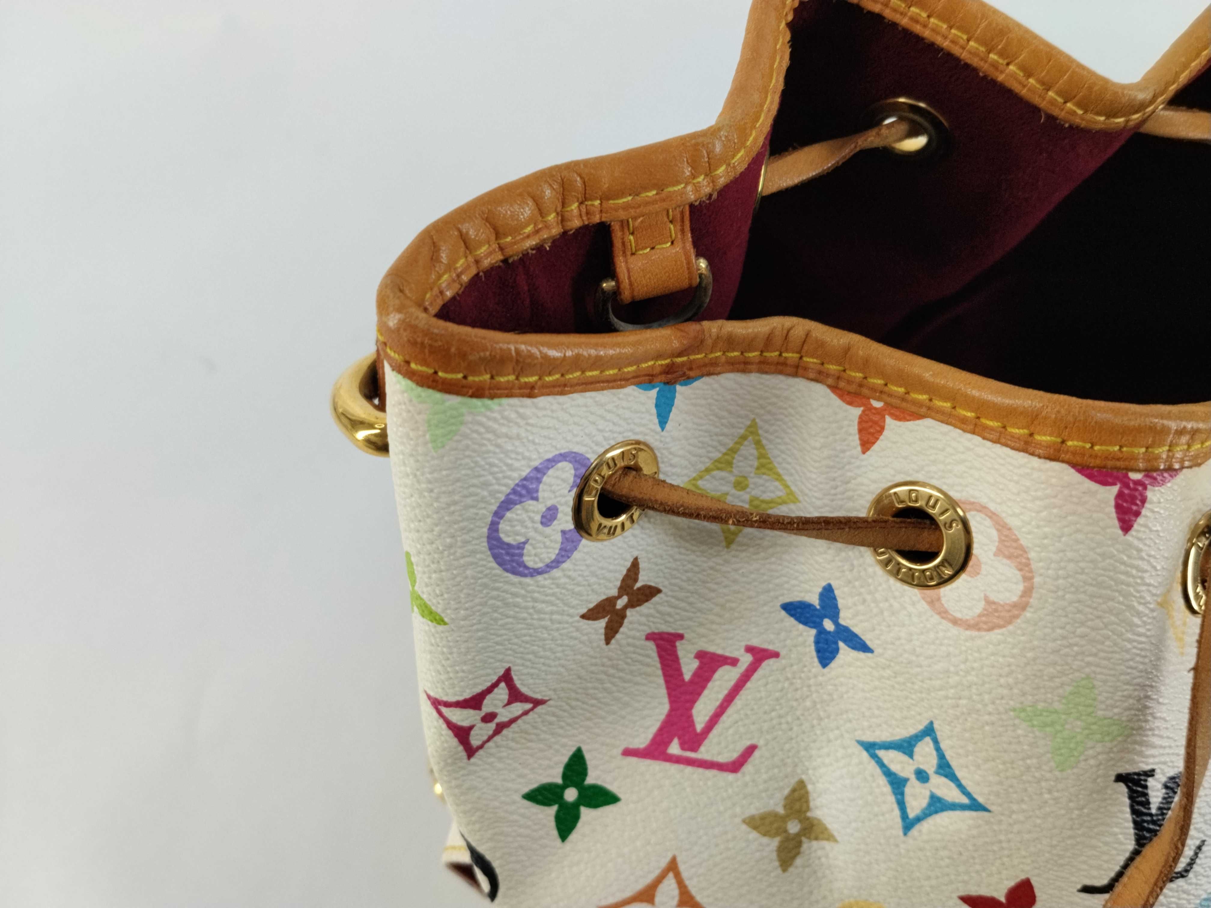 Monogram Multicolor Petit Noé Blanc Shoulder Bag — view 9