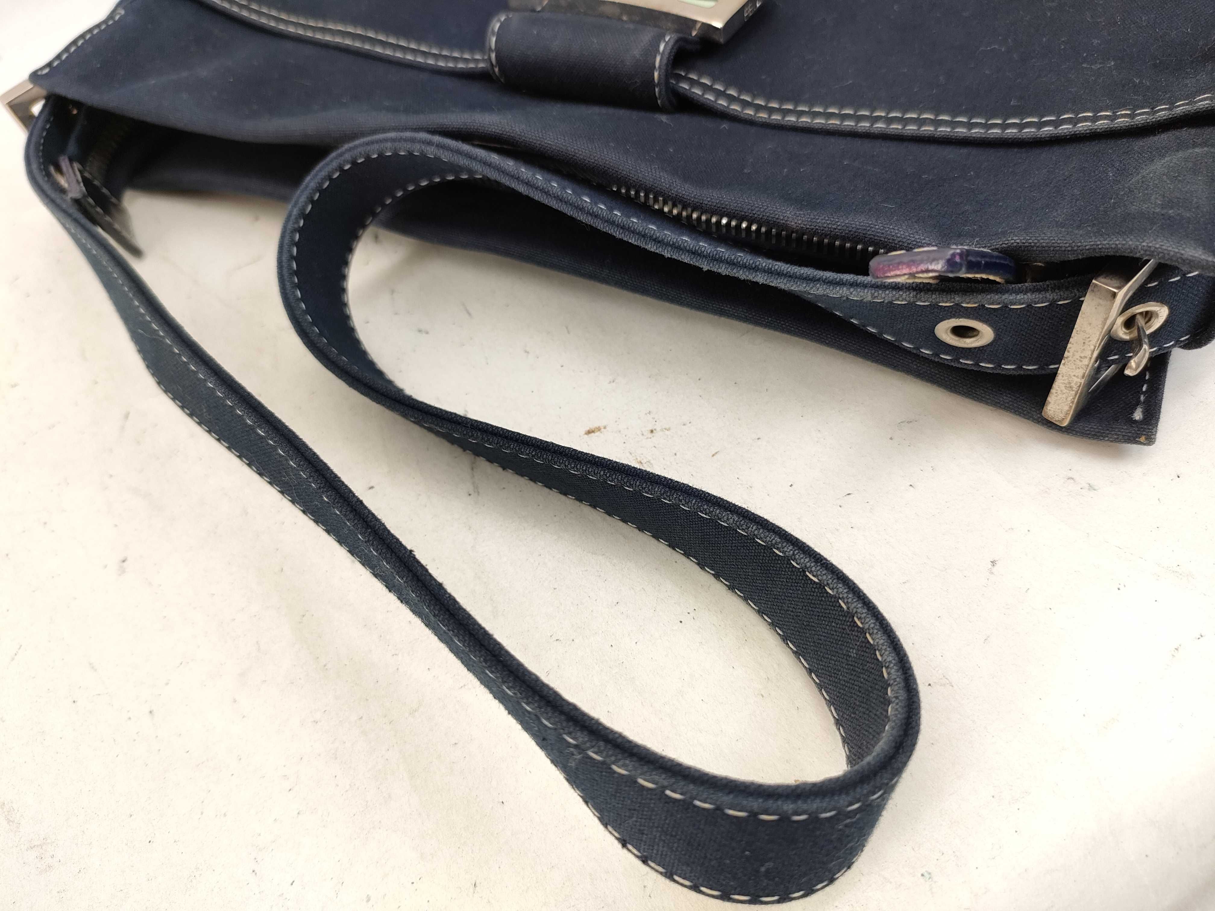 denim handbag, blue shoulder bag — view 3