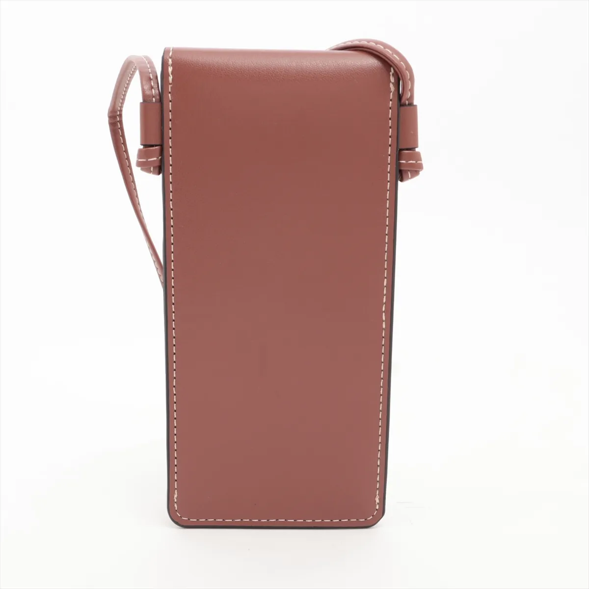 Logo Leather Pouch Brown — view 2