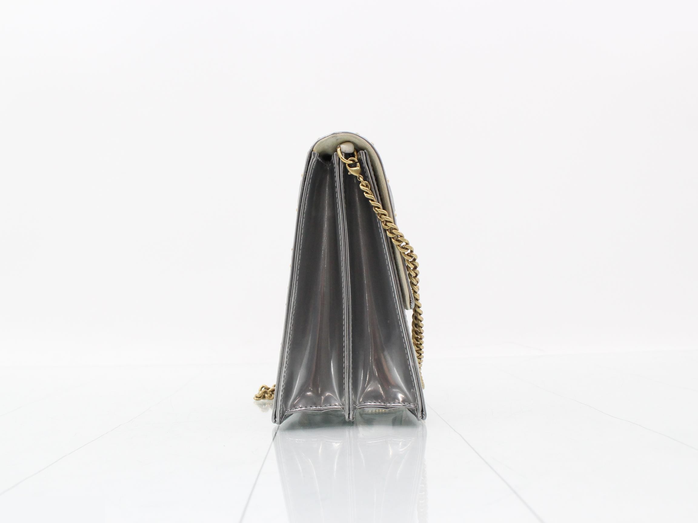 Other lines: Bags & Shoulder Bags - Diorama Patent Leather Silver — view 4