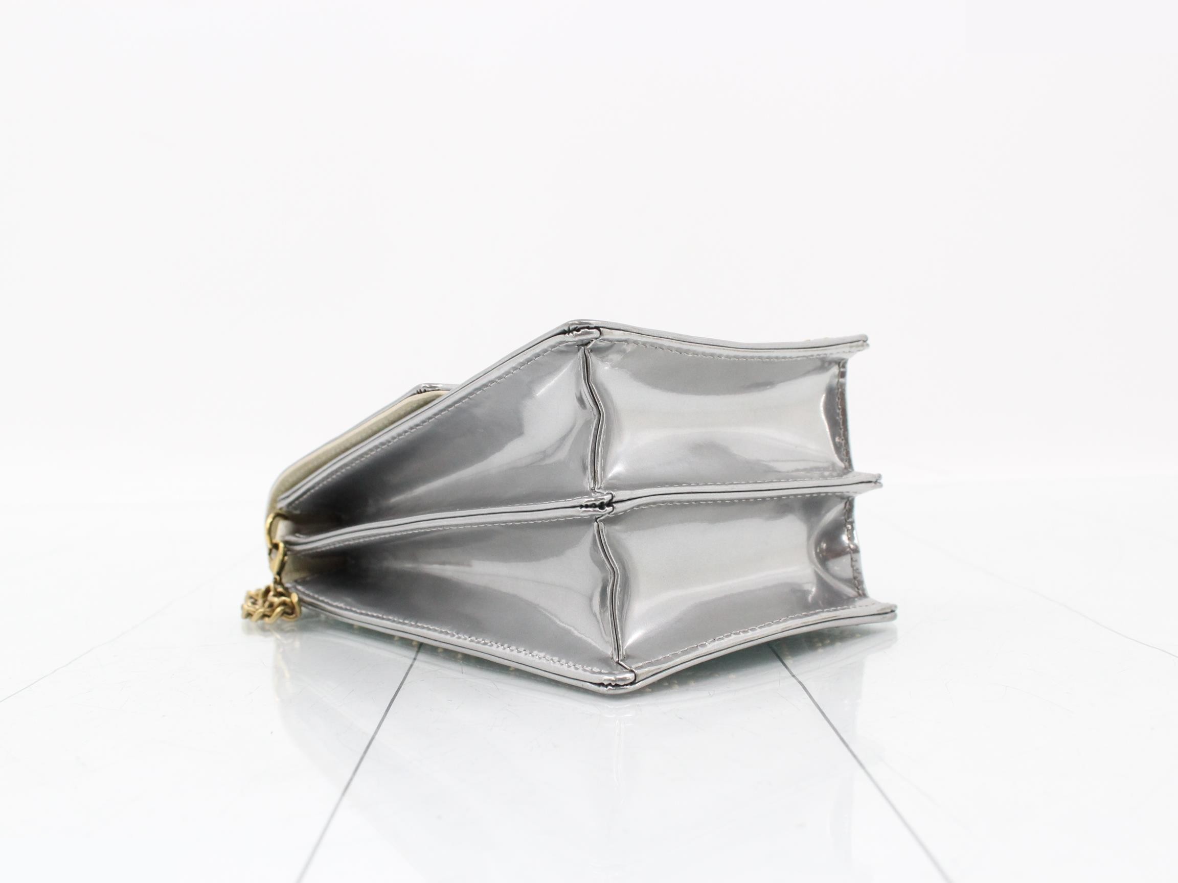 Other lines: Bags & Shoulder Bags - Diorama Patent Leather Silver — view 5