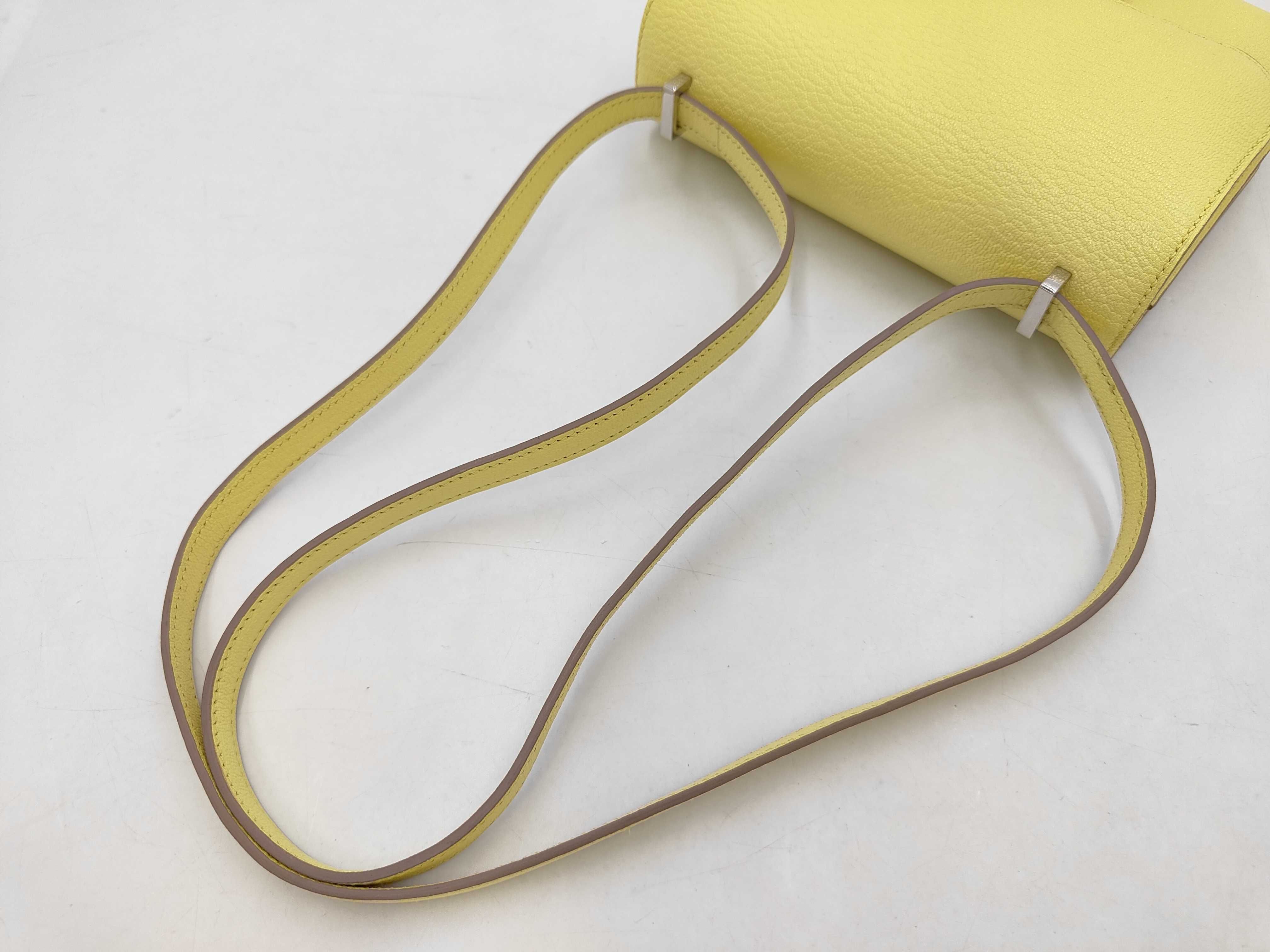 Constance Mini Chevre Limoncello Silver Hardware B Stamp Shoulder Bag — view 5