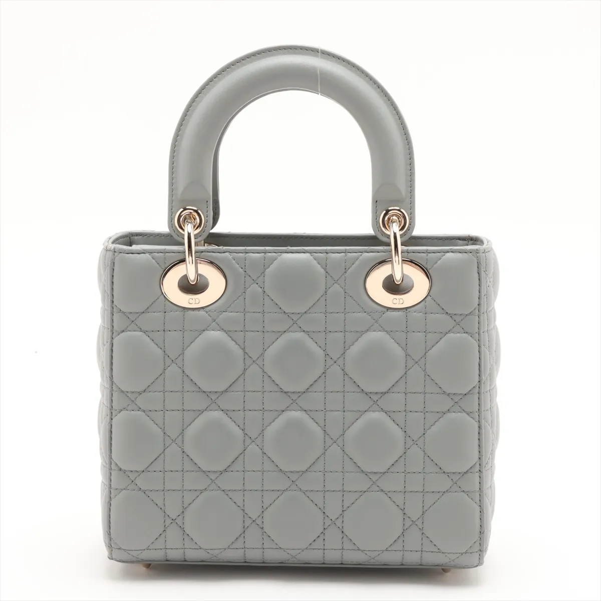 Cannage My Lady Dior Leather 2-Way Handbag, Gray — view 2