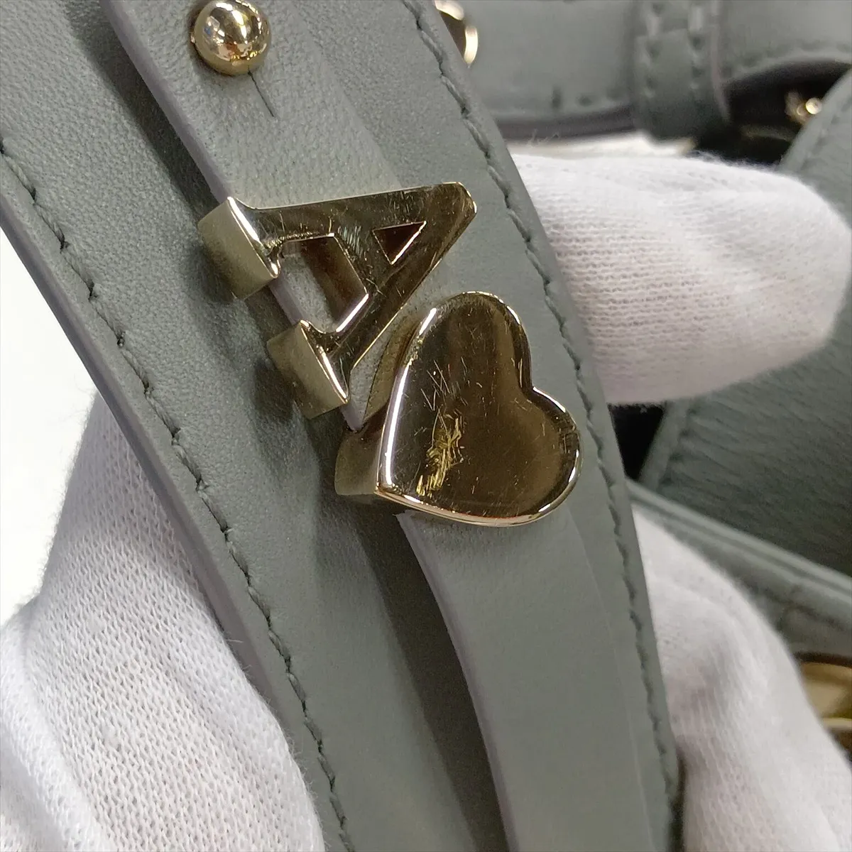 Cannage My Lady Dior Leather 2-Way Handbag, Gray — view 13