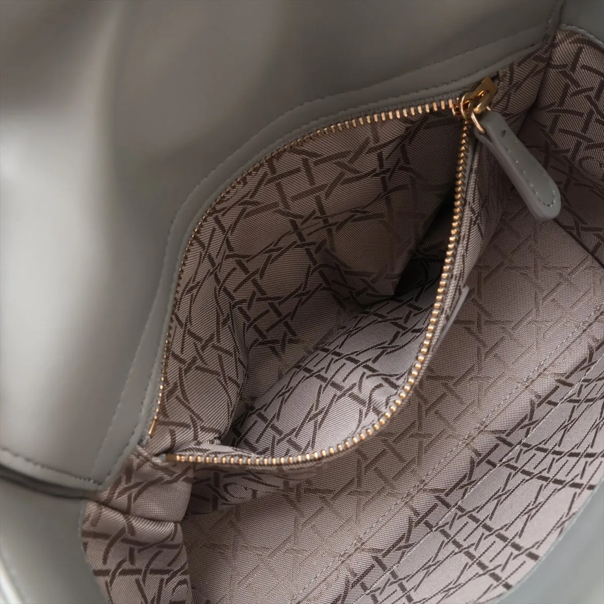 Cannage My Lady Dior Leather 2-Way Handbag, Gray — view 9