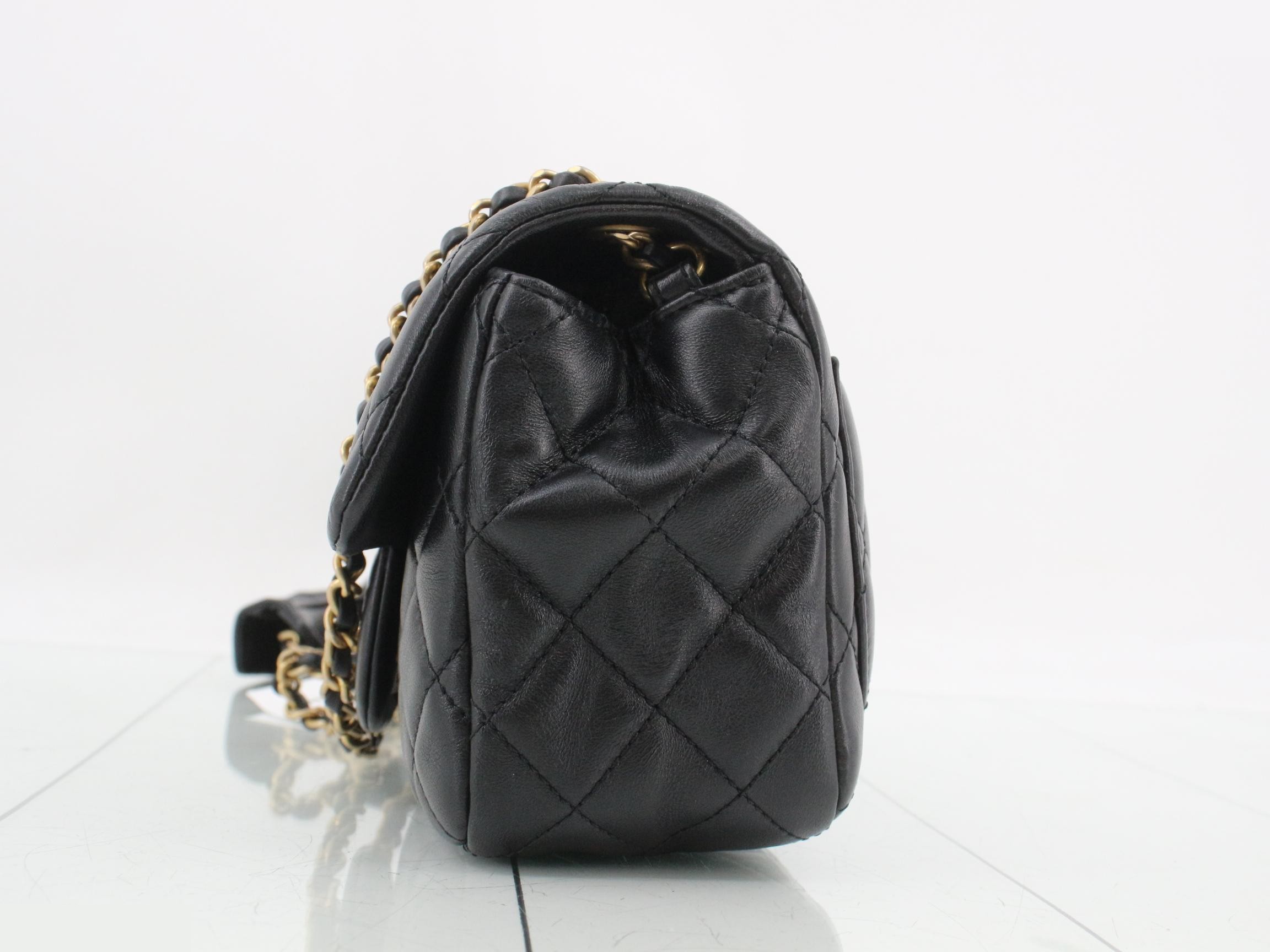 Matelassé Lambskin Coco Mark Frill Chain Shoulder Bag — view 3