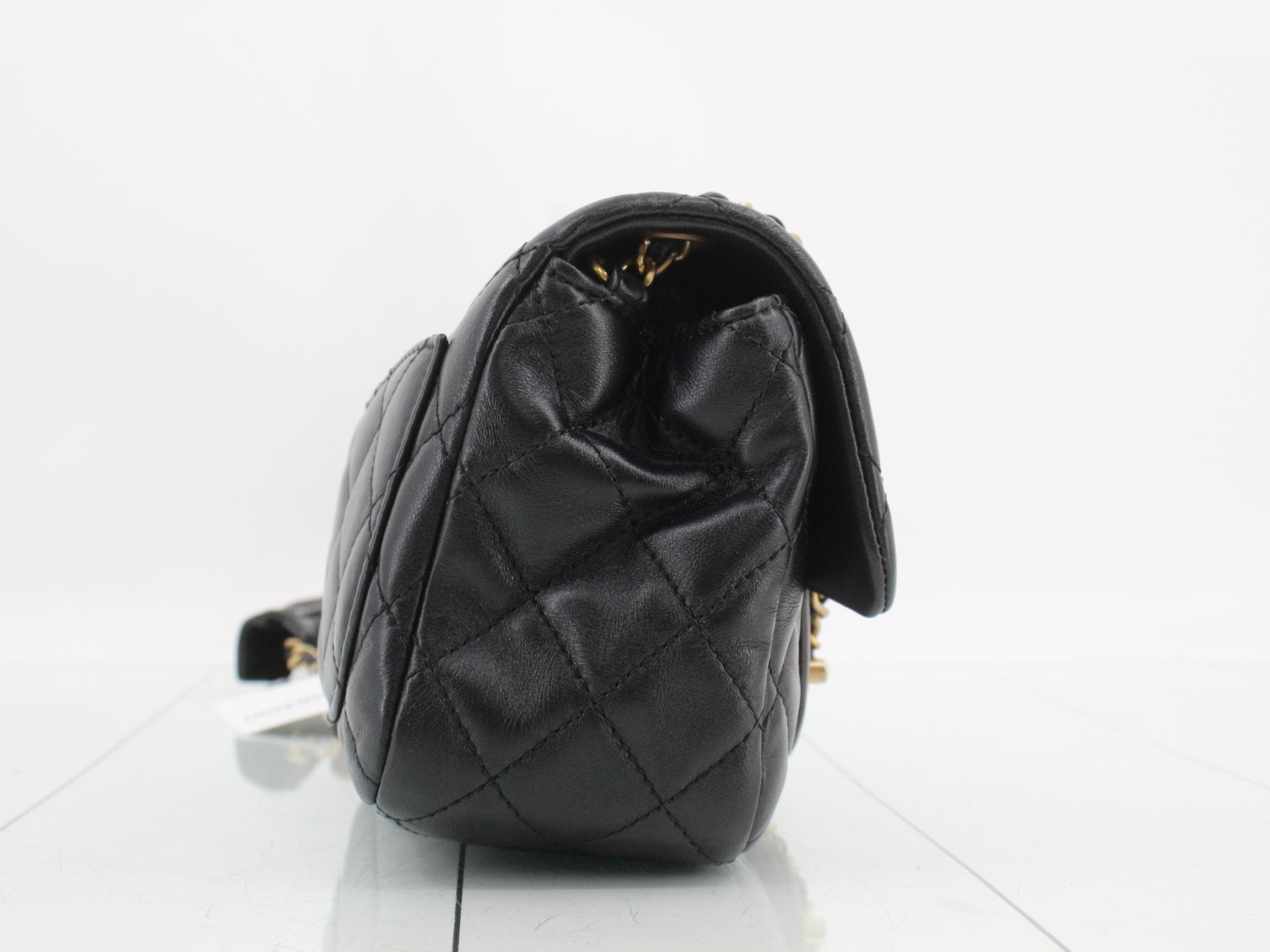Matelassé Lambskin Coco Mark Frill Chain Shoulder Bag — view 4
