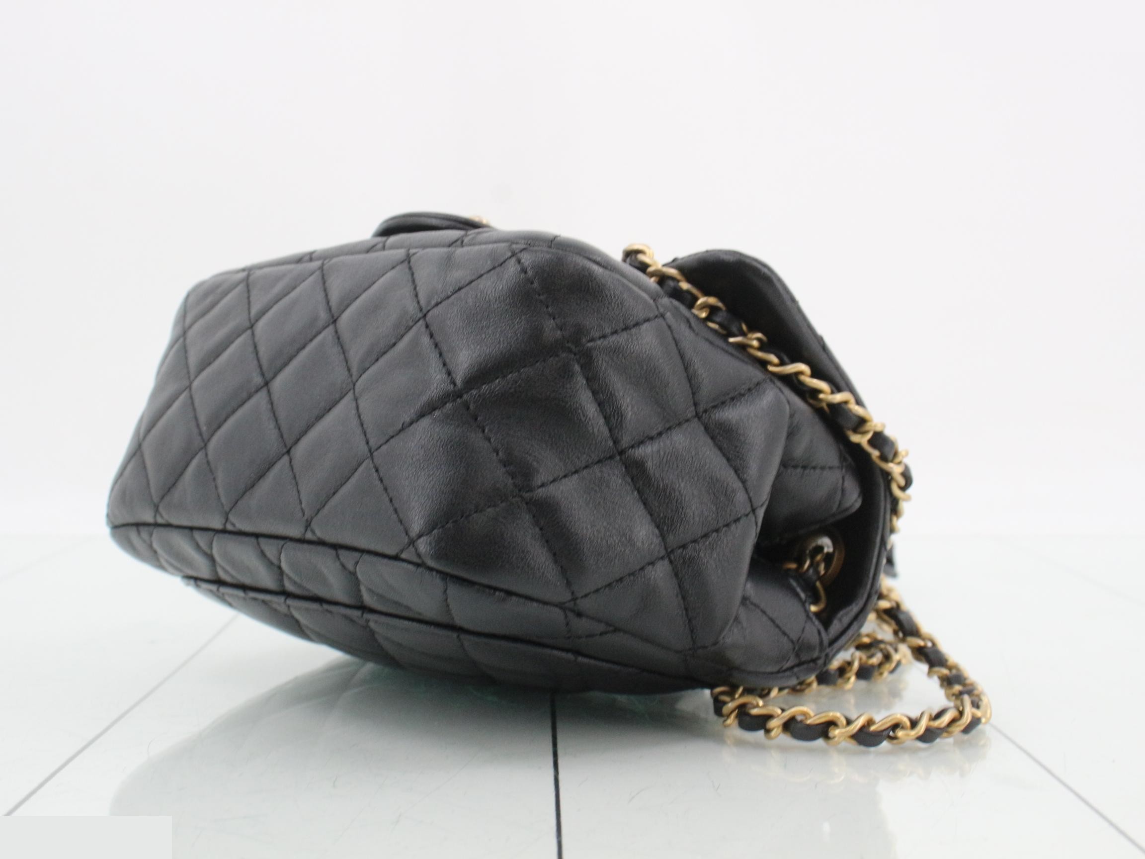 Matelassé Lambskin Coco Mark Frill Chain Shoulder Bag — view 6