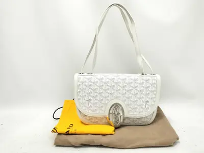 Sac 233 PM PVC x Leather Shoulder Bag, White