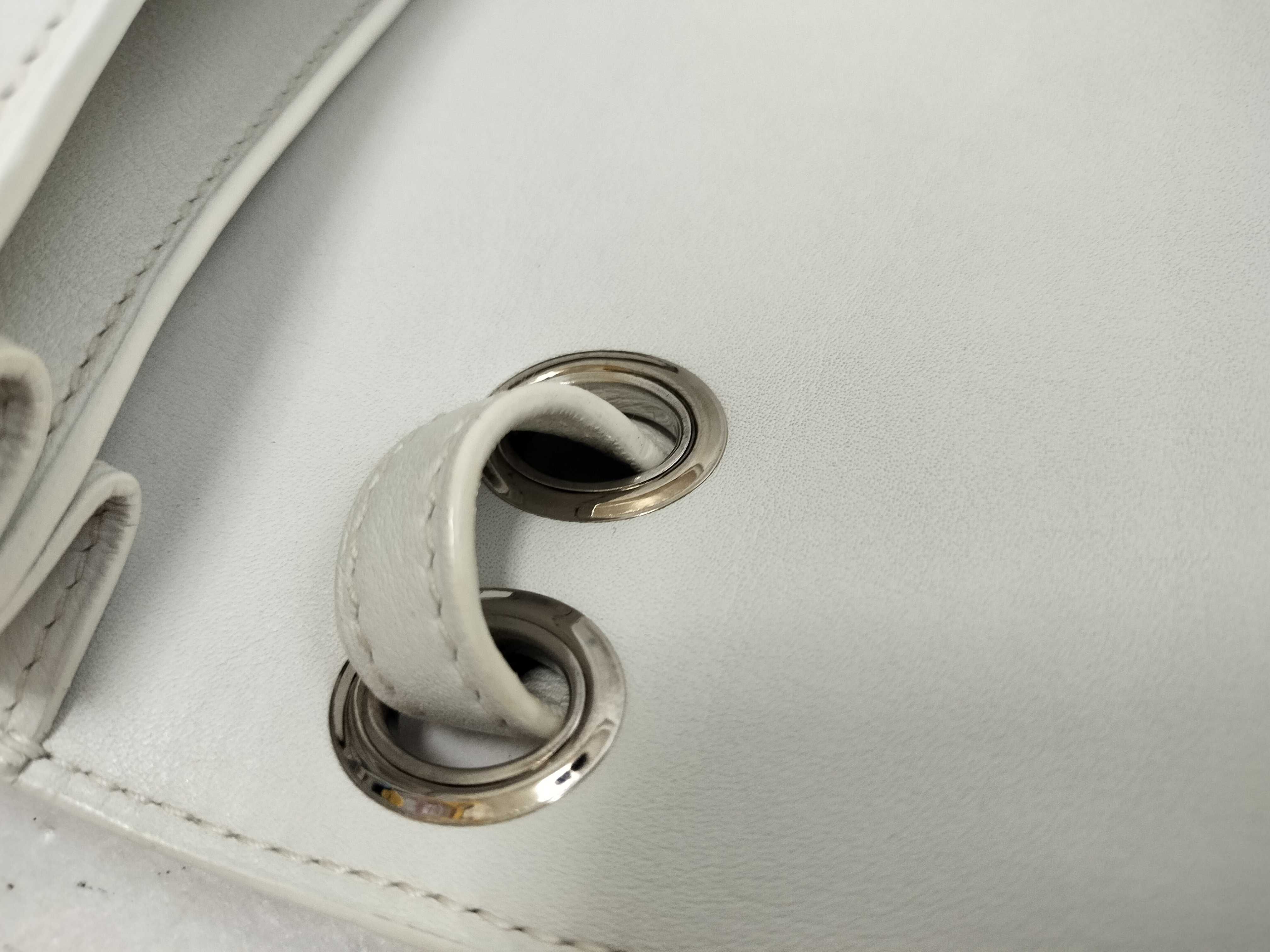 Sac 233 PM PVC x Leather Shoulder Bag, White — view 5