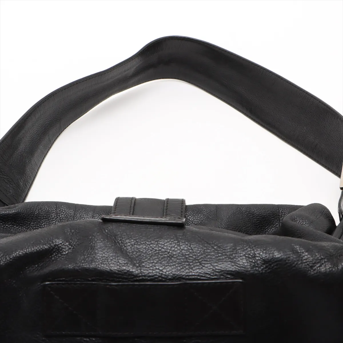Flight Leather Shoulder Bag Black — view 6