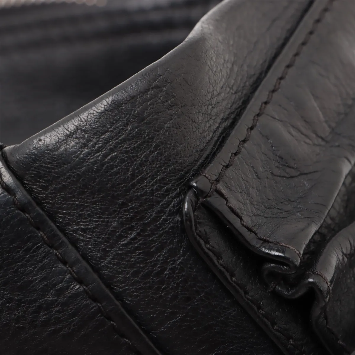 Flight Leather Shoulder Bag Black — view 10