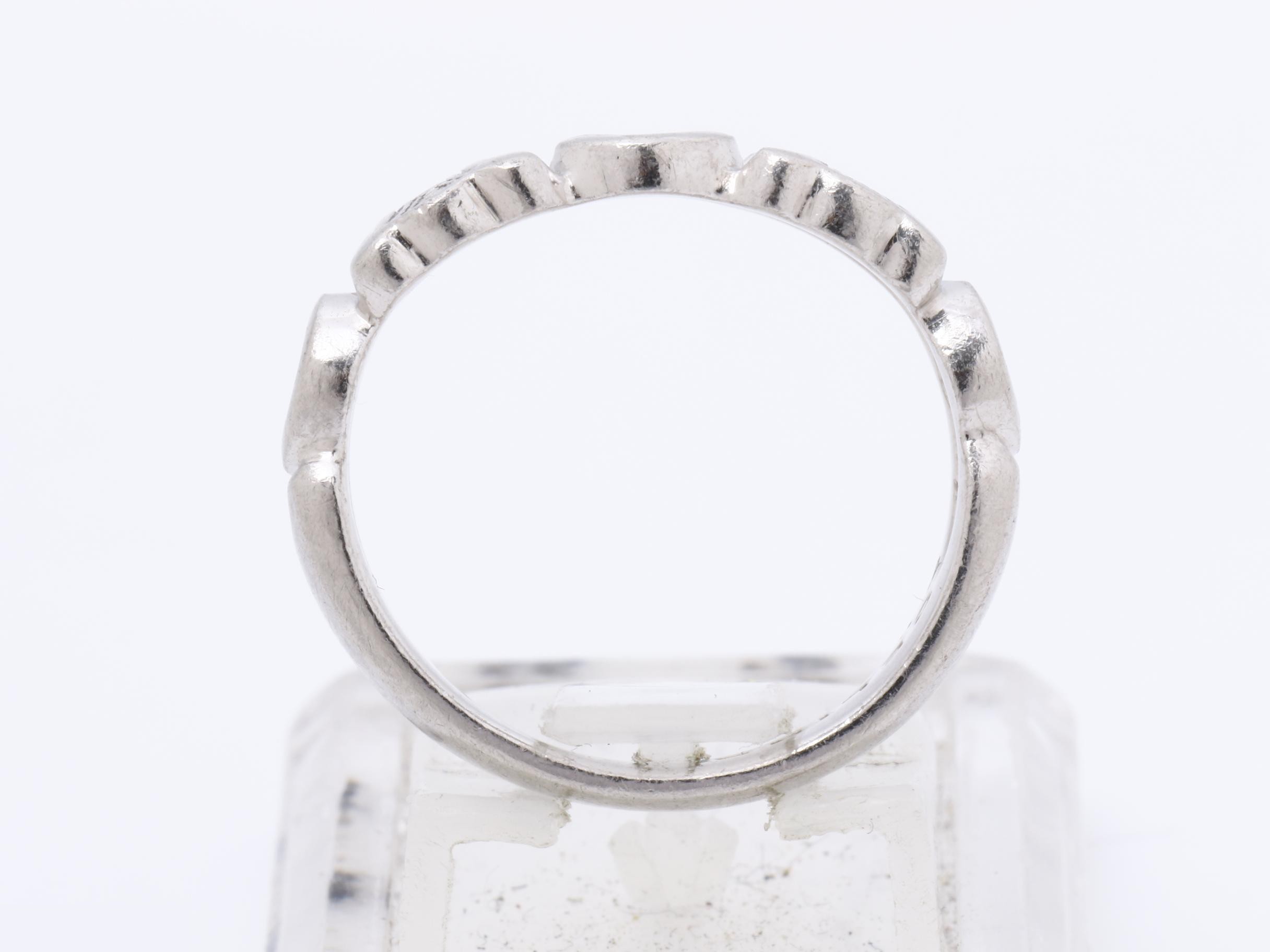 Pt900 Ruby (inside) 0.01mm Ring, 9.0g, Size #11 — view 5