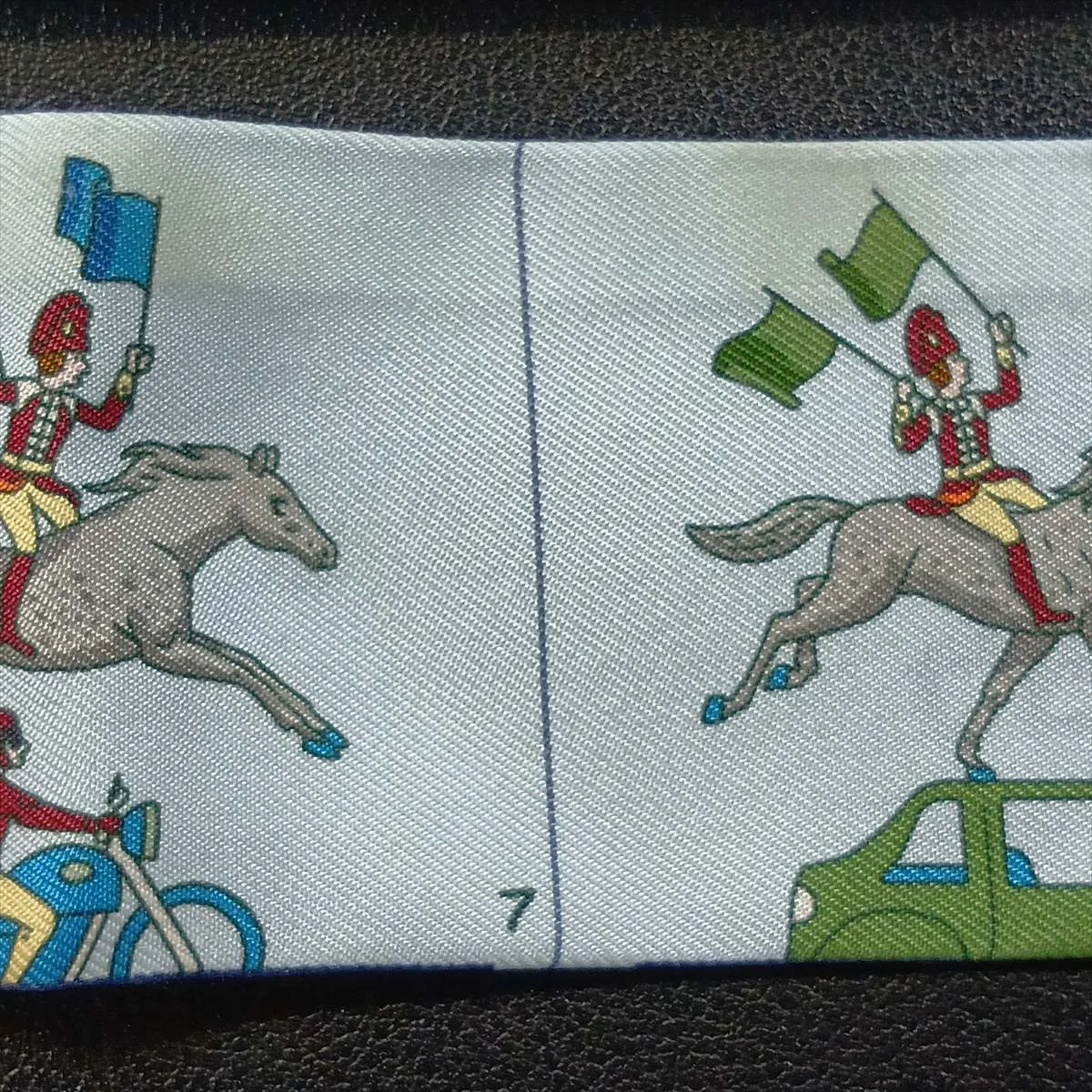 Twilly HERMES PARADE Scarf Silk Light Blue — view 5