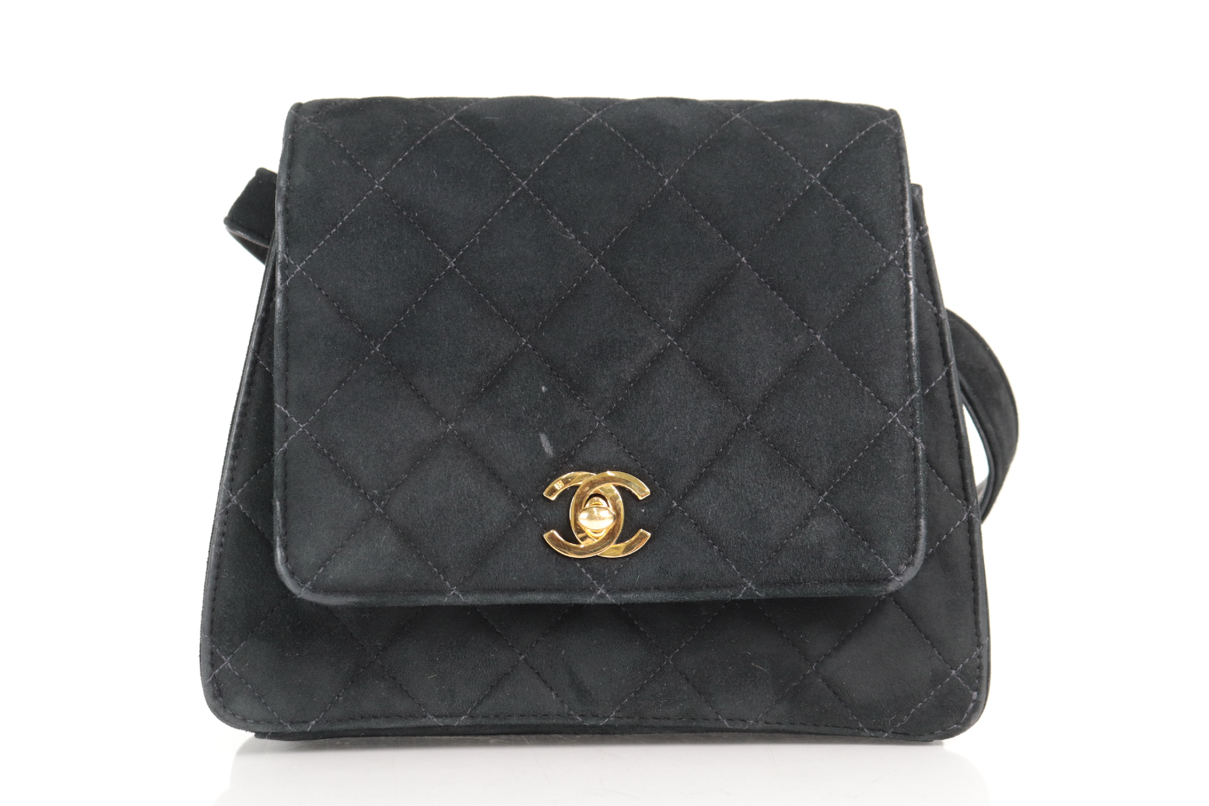 Turnlock Suede Handbag (Serial No. 5) — view 2