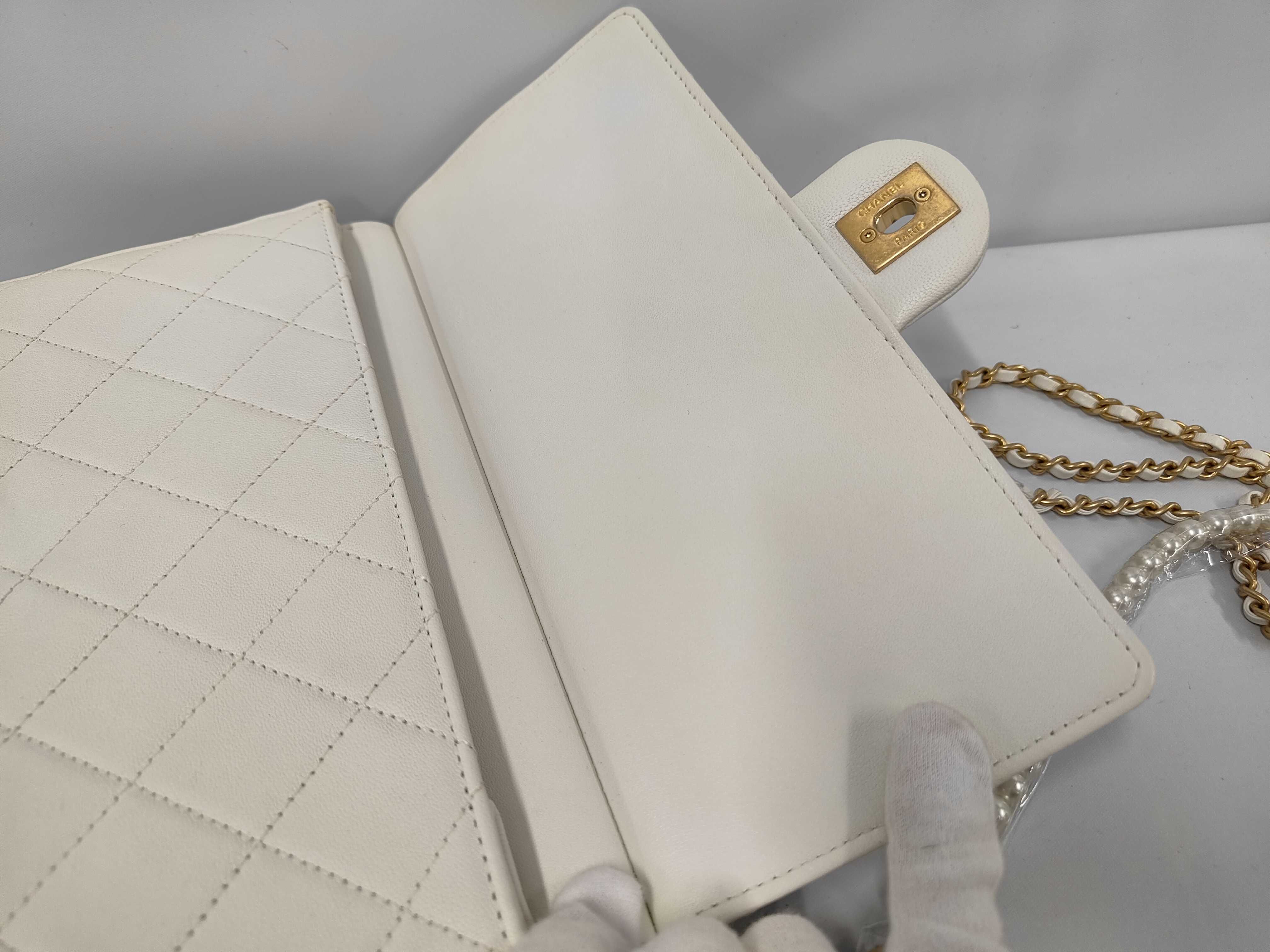 Lambskin Pearl Shoulder Bag — view 7