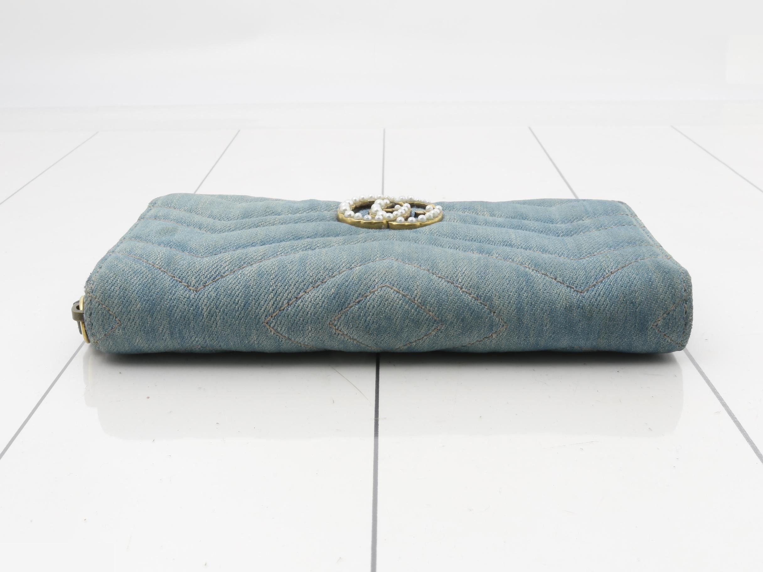 GG Marmont Pearl Round Zip Wallet — view 3
