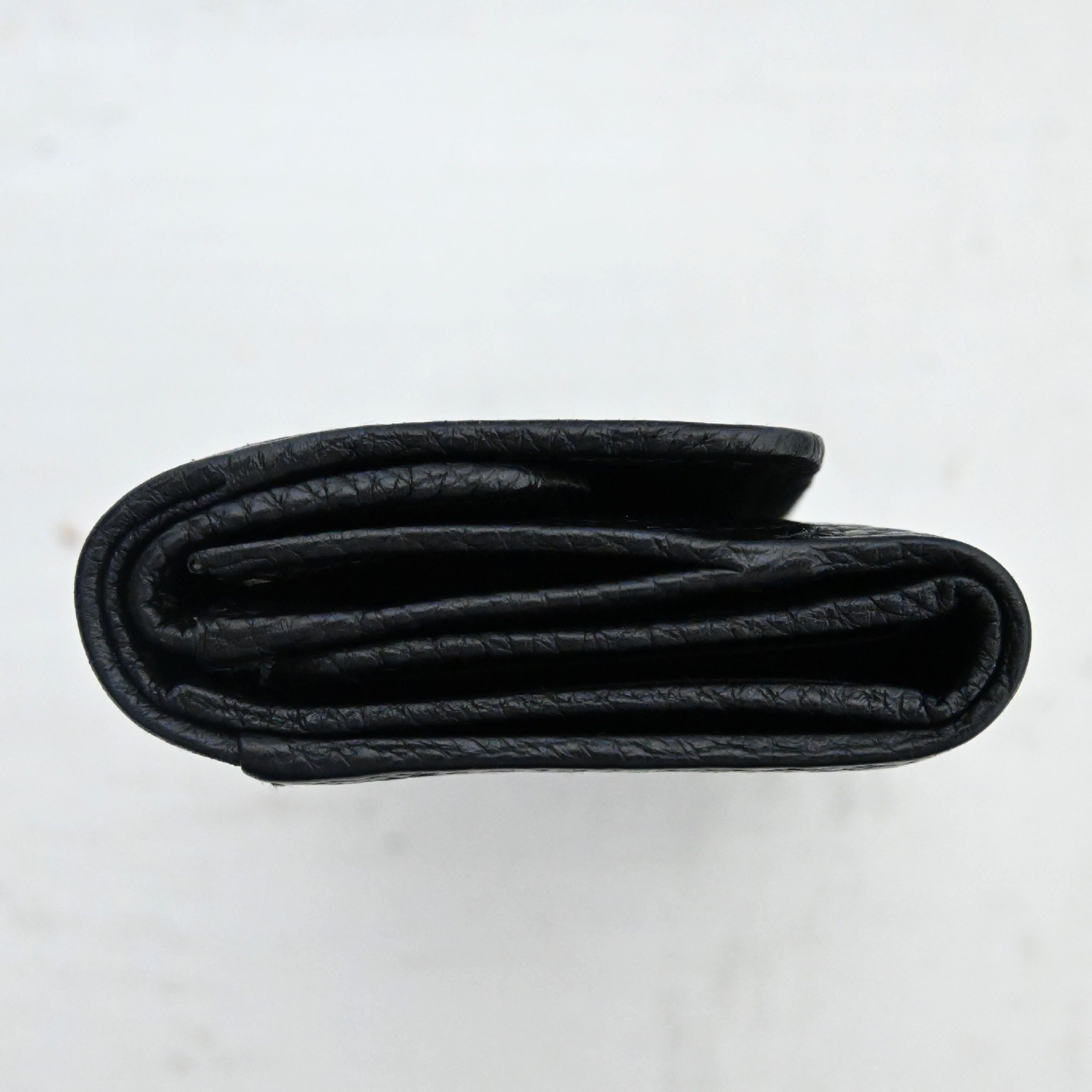 Saffiano Leather Mini Wallet 1MH043 Vitello Daino Black — view 5