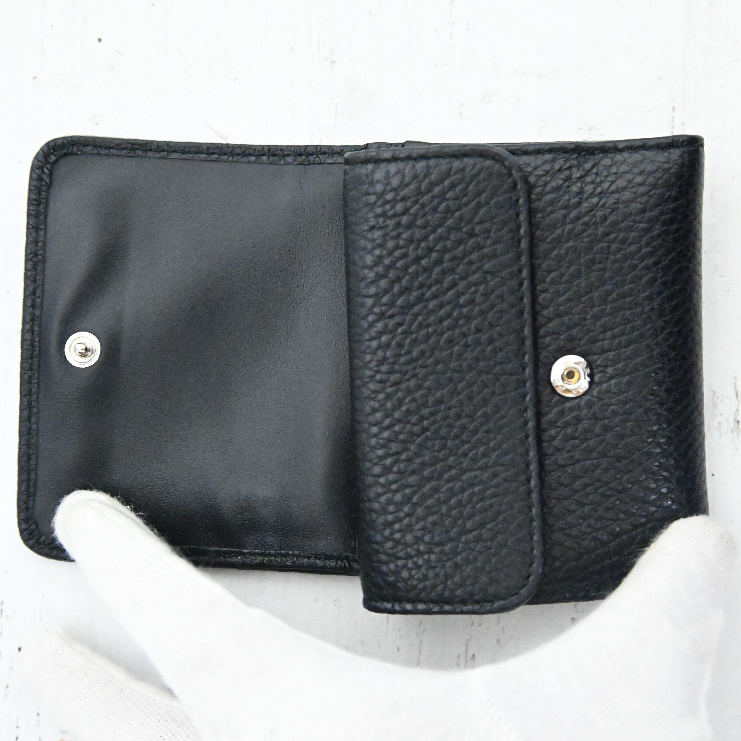 Saffiano Leather Mini Wallet 1MH043 Vitello Daino Black — view 6
