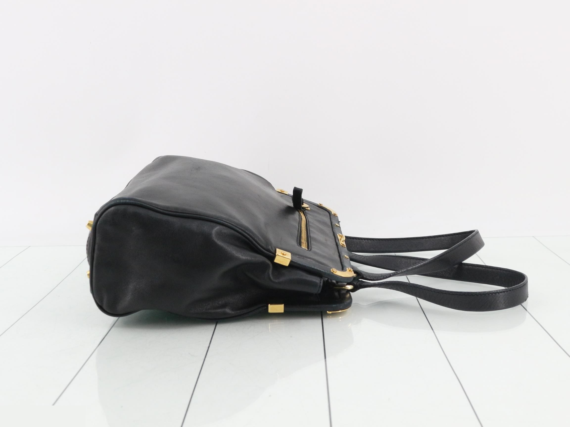 Leather coin purse bag/handbag, black — view 3