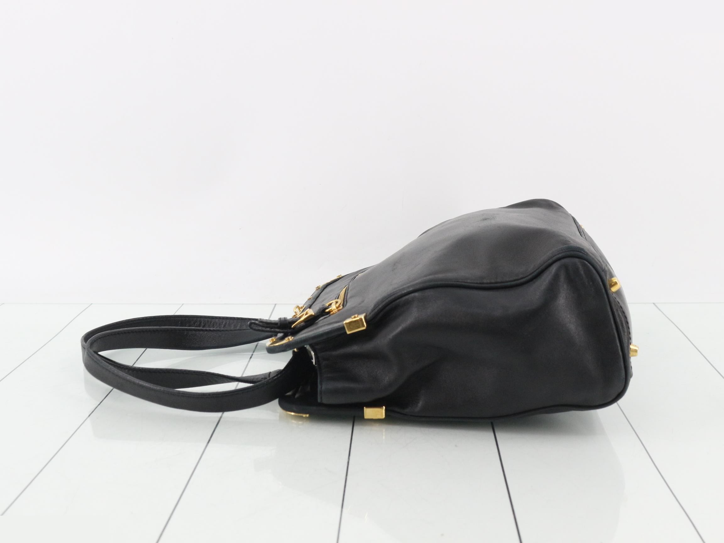 Leather coin purse bag/handbag, black — view 4