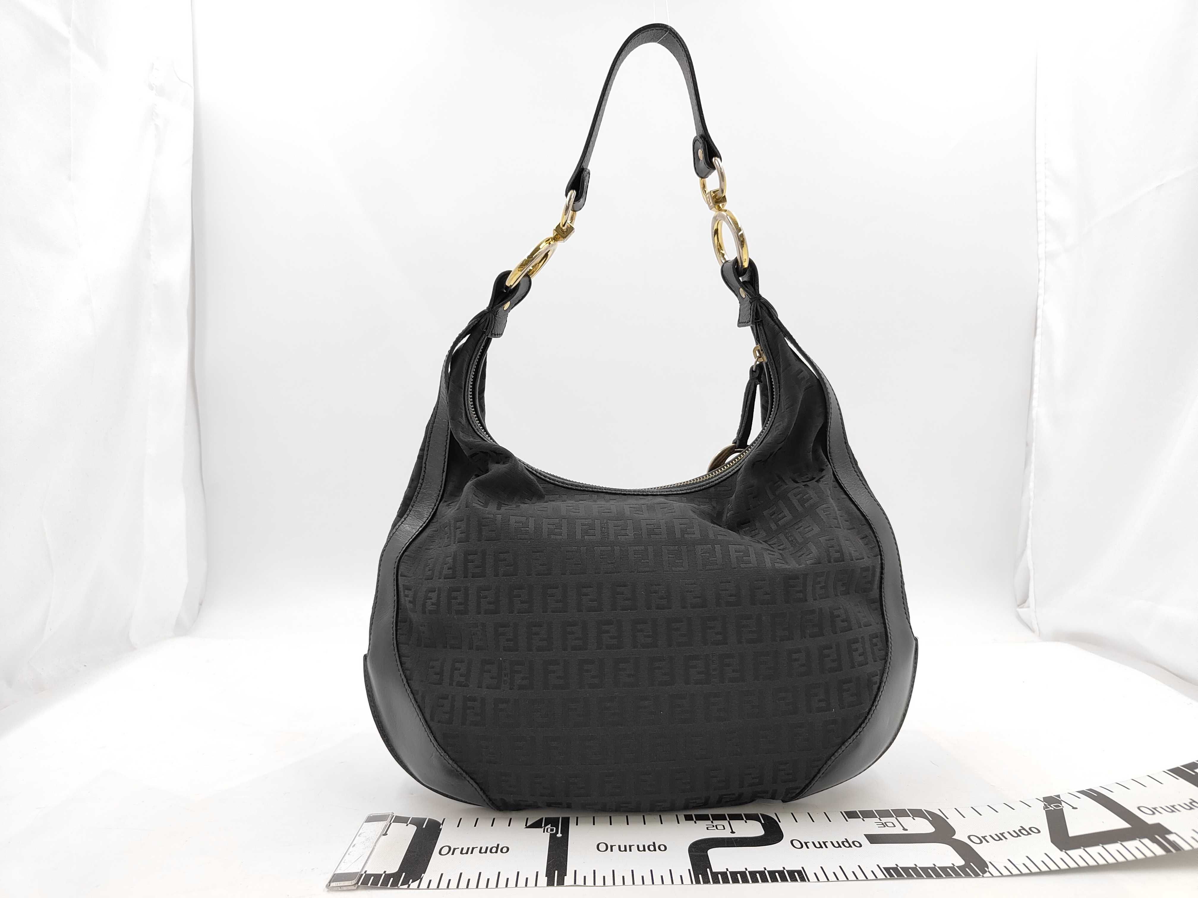 Zucca Pattern Shoulder Bag, One-Shoulder Bag with Charm — view 2