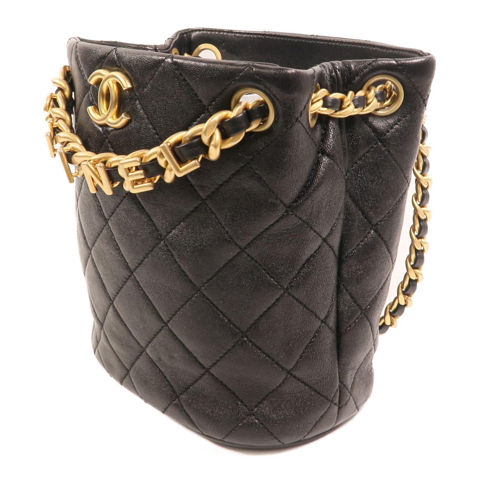 Chaine Lettre Small Bucket Bag — view 3