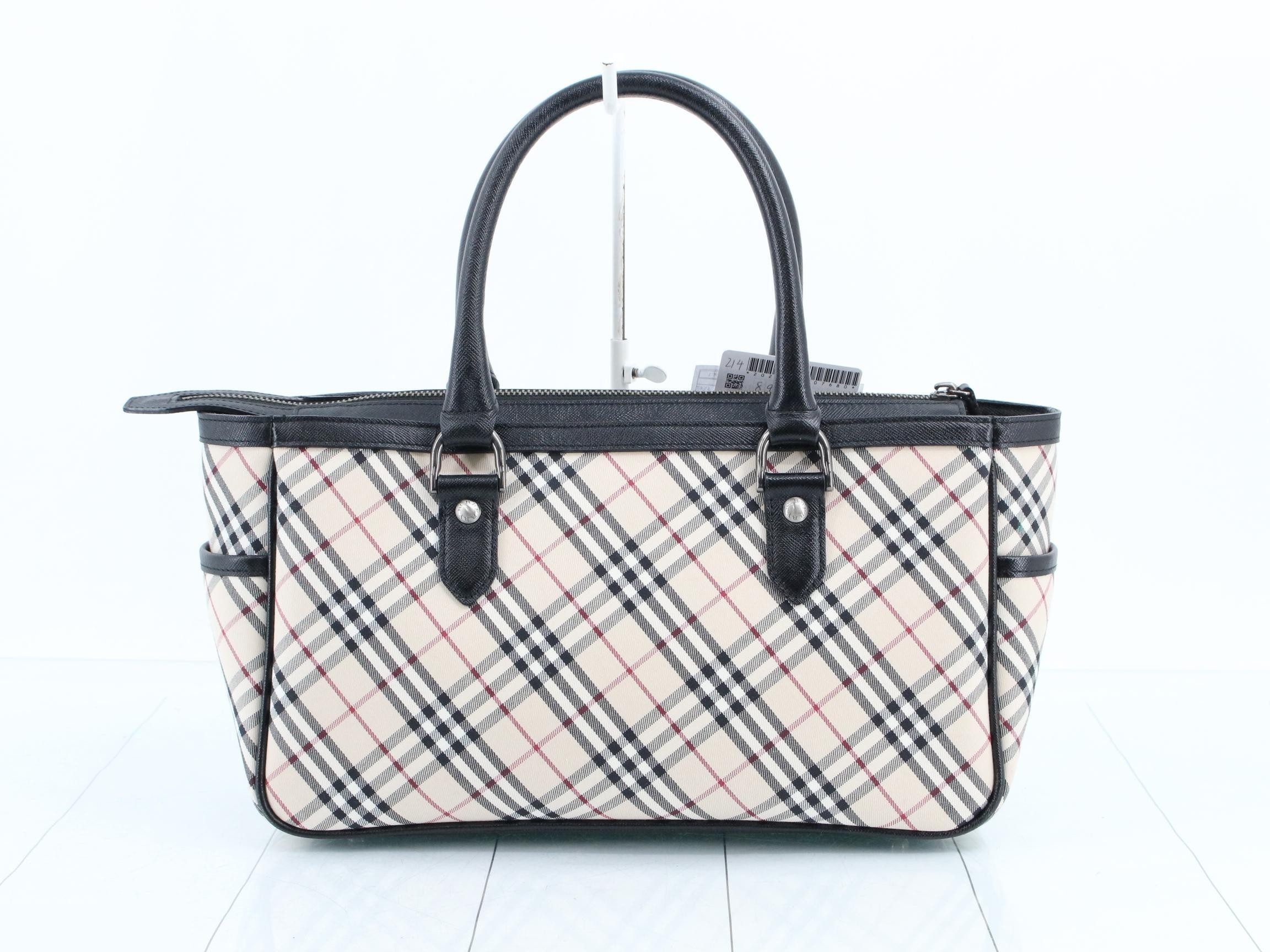 Nova Check Canvas/Leather Handbag — view 2