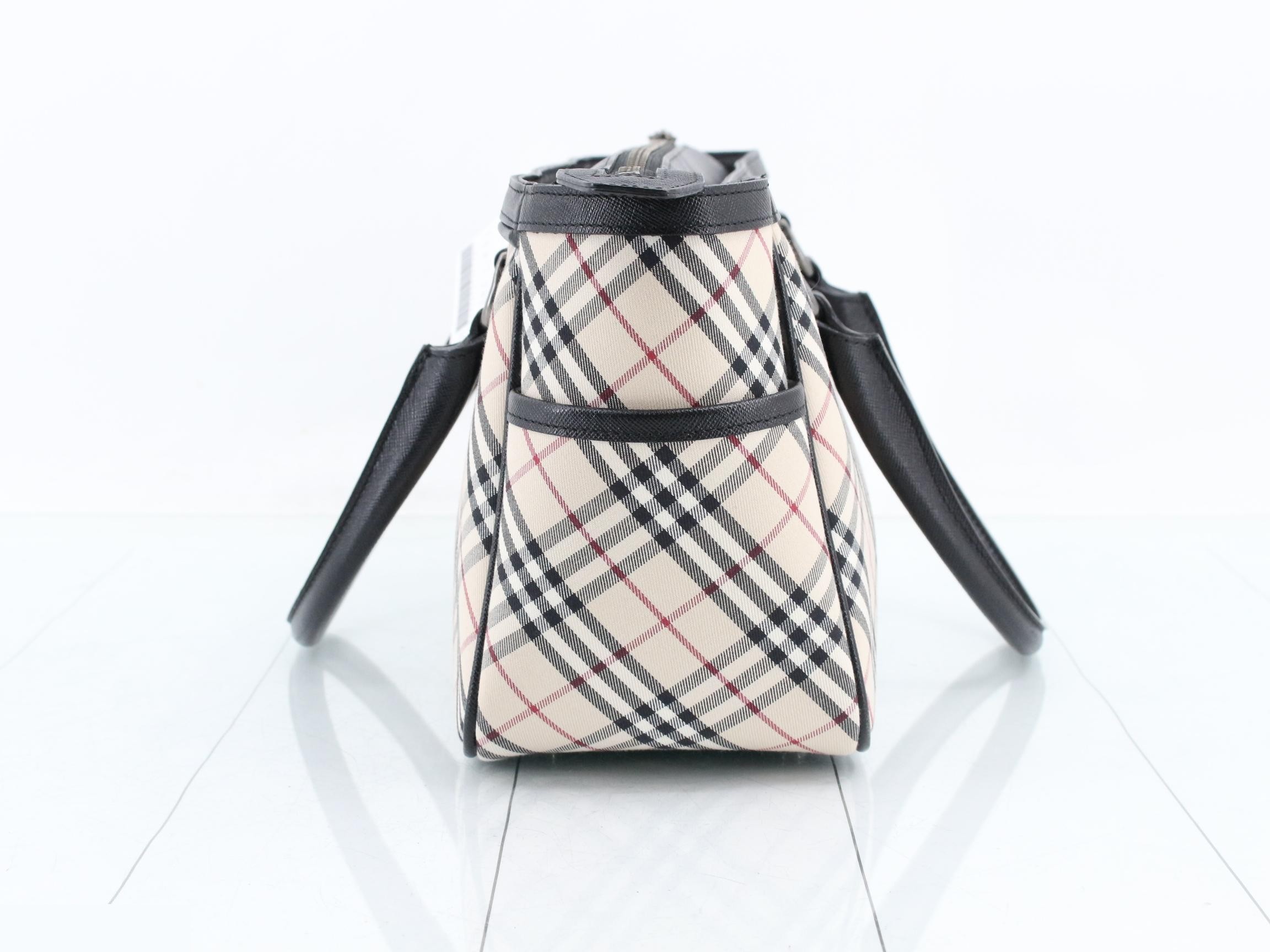 Nova Check Canvas/Leather Handbag — view 3