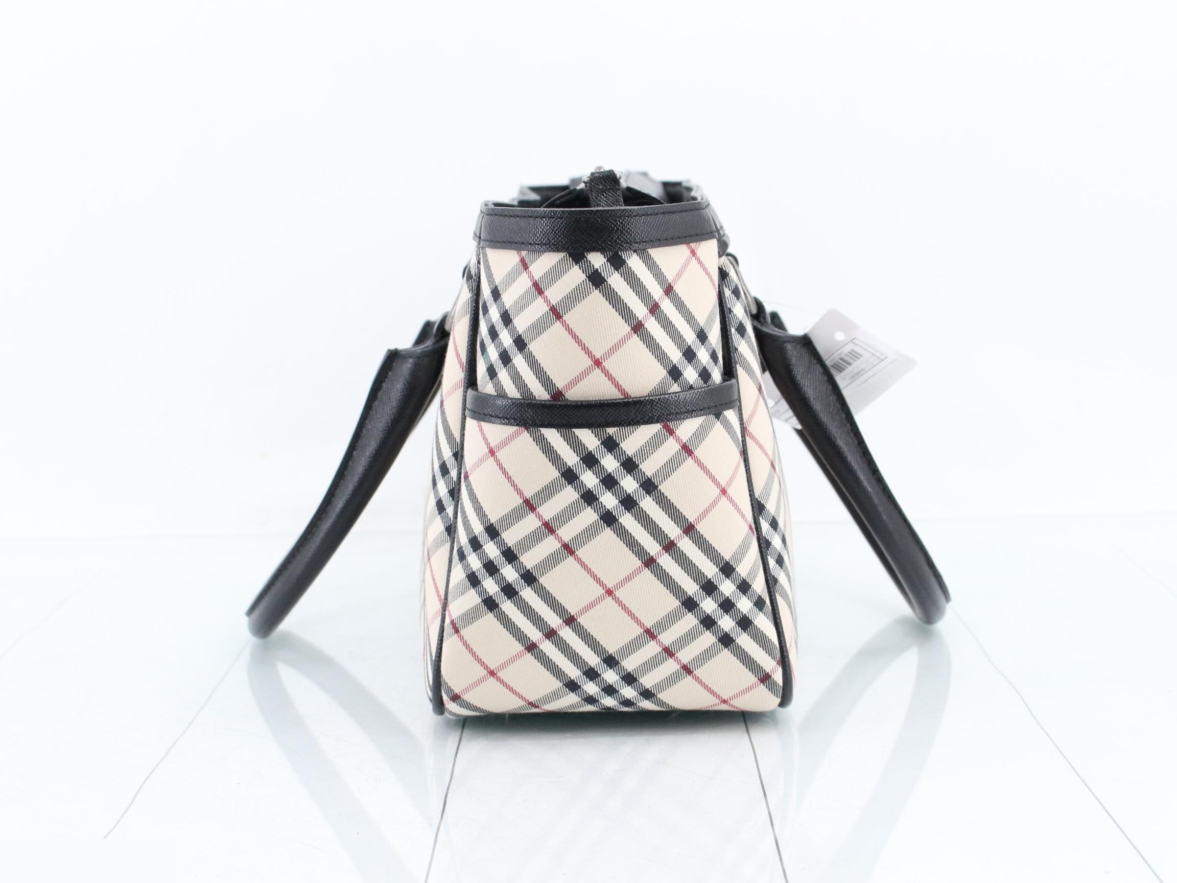 Nova Check Canvas/Leather Handbag — view 4