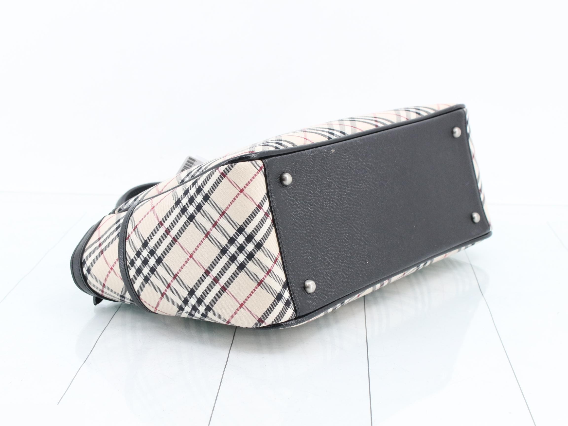 Nova Check Canvas/Leather Handbag — view 5