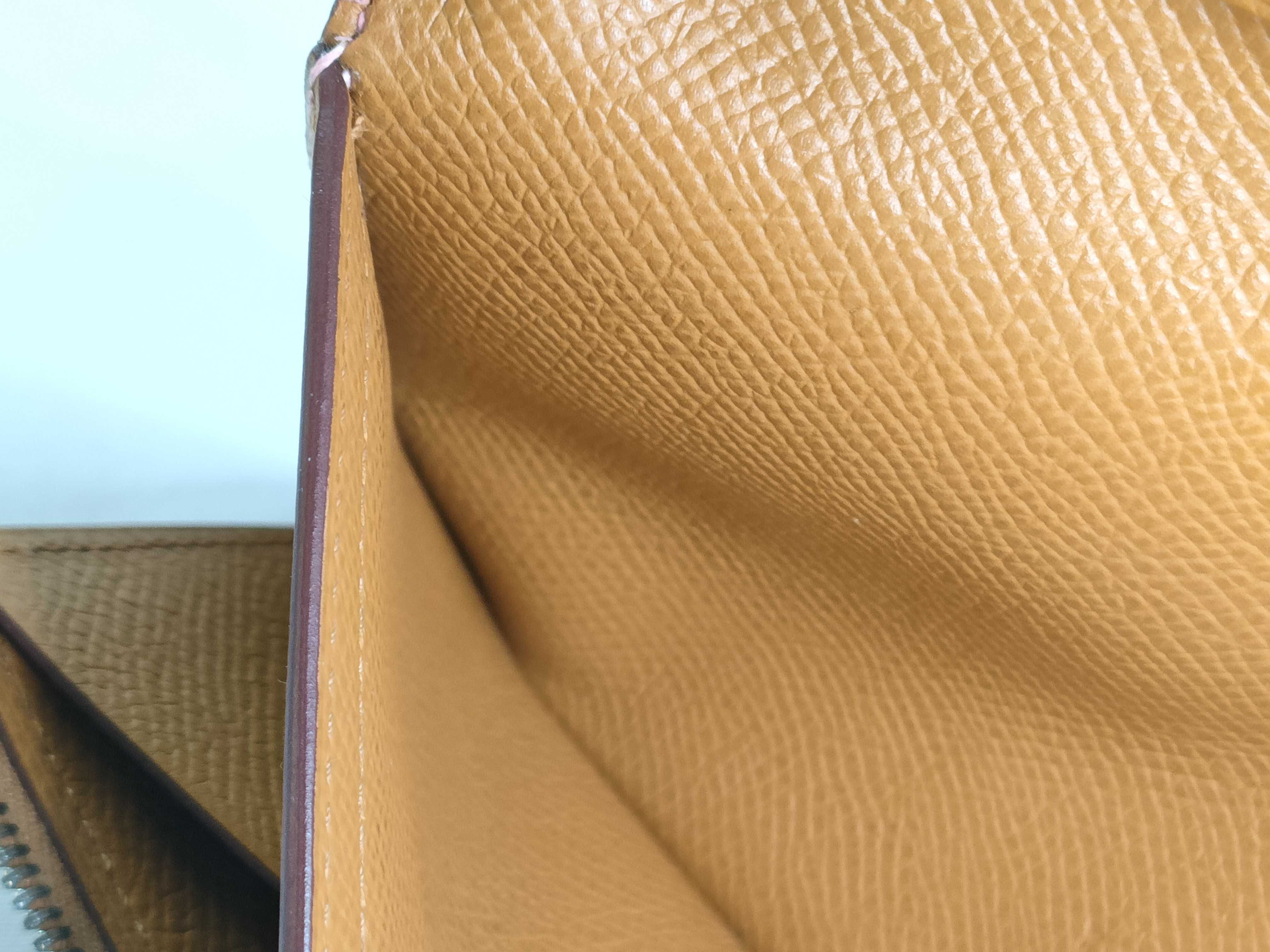 Bearn Soufflé Epsom Leather Wallet (Y stamp, Rose x Sesame, Silver Hardware) — view 11