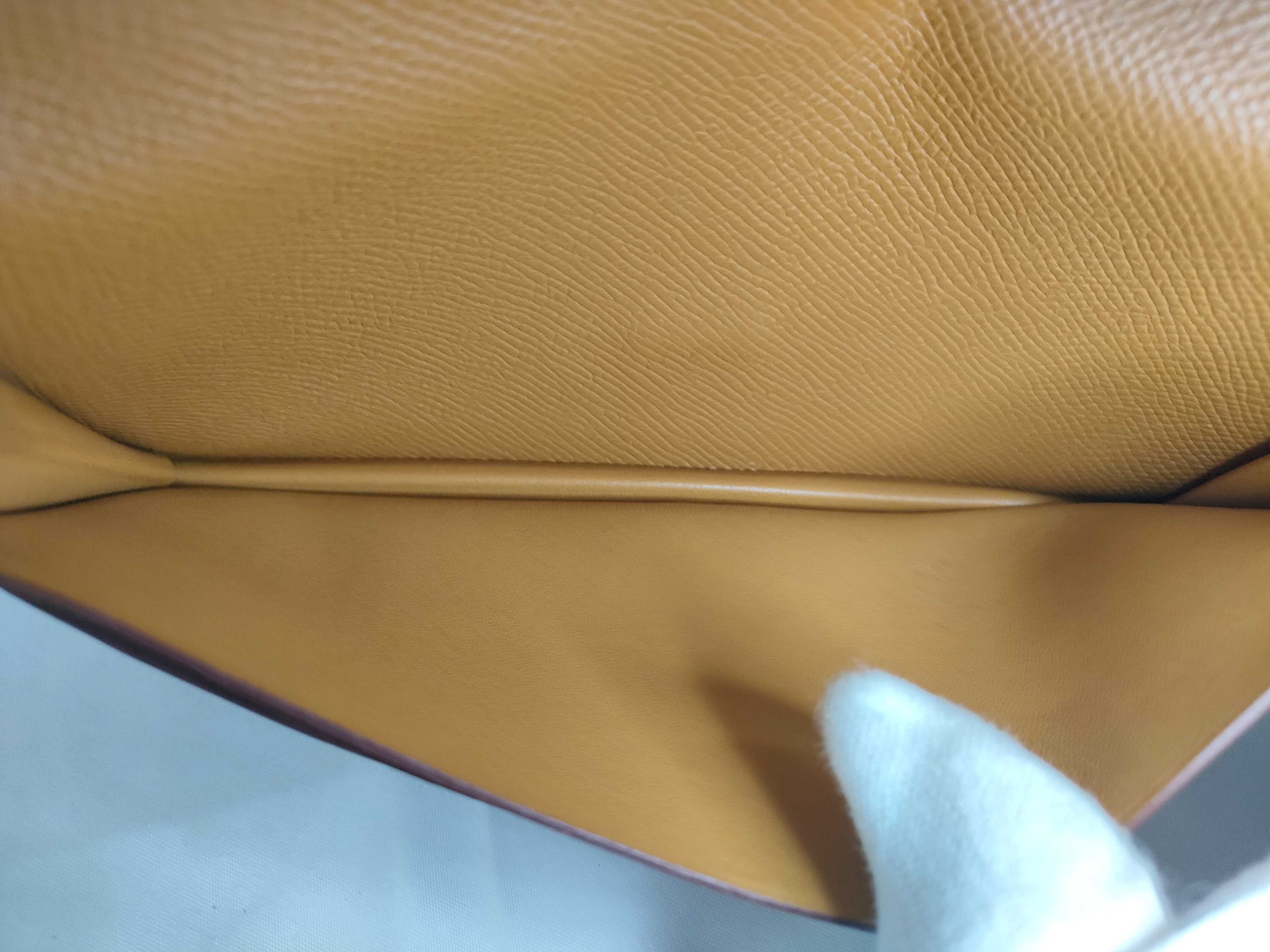 Bearn Soufflé Epsom Leather Wallet (Y stamp, Rose x Sesame, Silver Hardware) — view 14