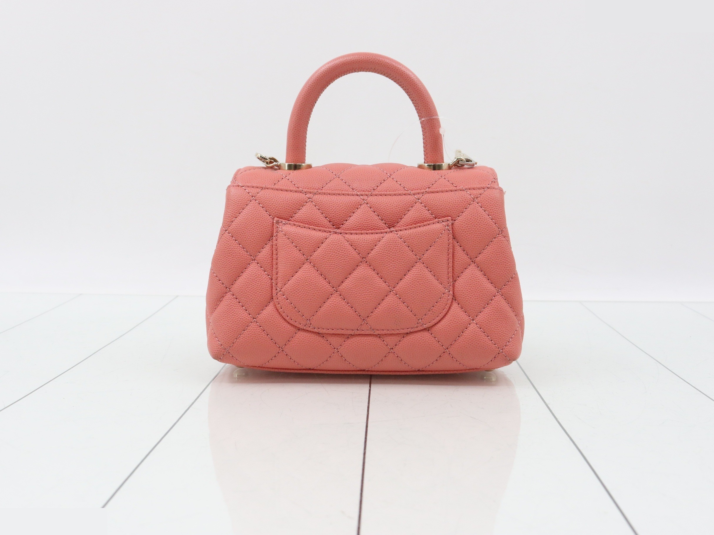 Matelassé Caviar Leather Coco Handle 2-Way Handbag with IC Plate — view 2