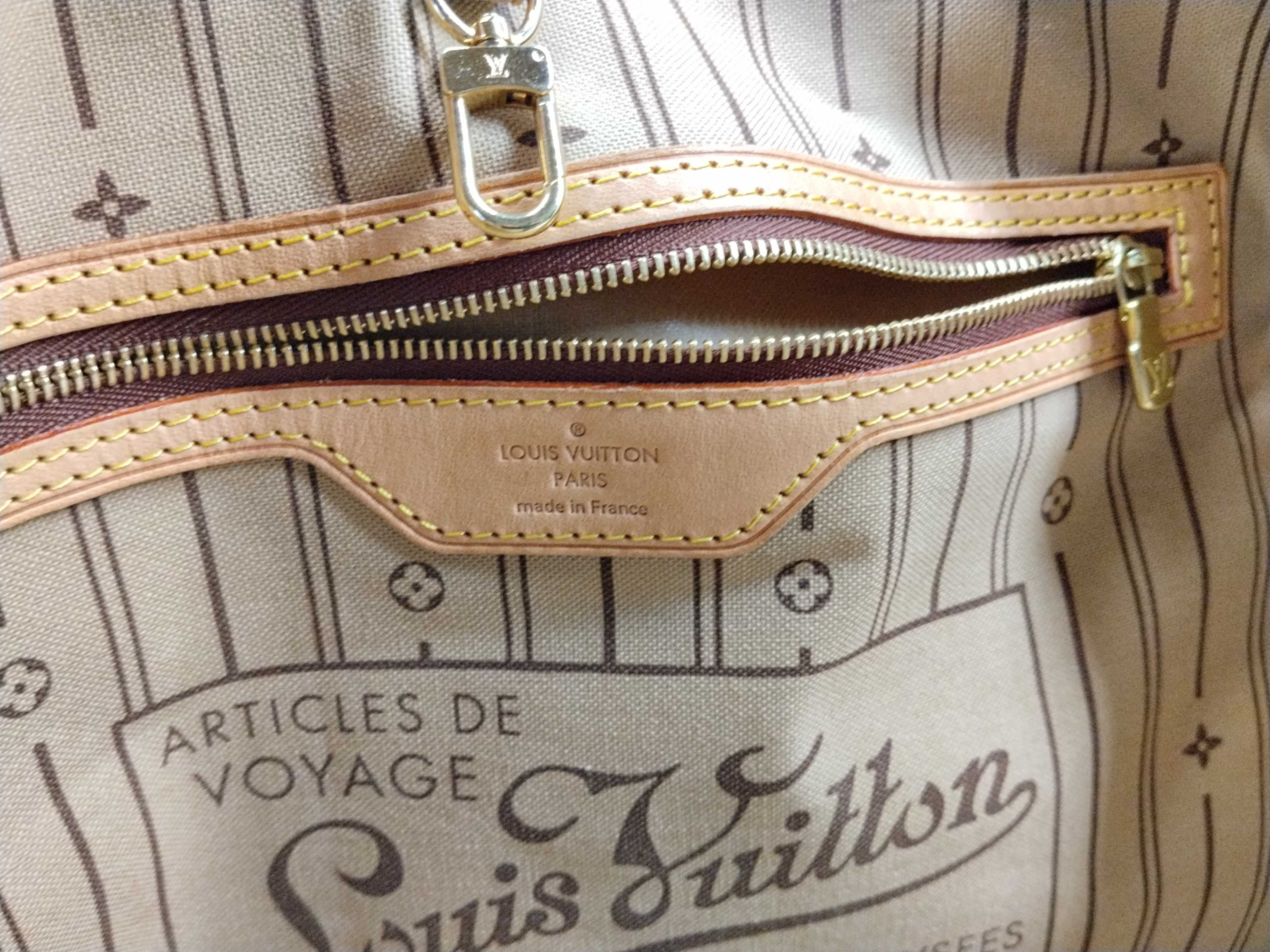 Monogram M40157 Neverfull GM (older model), without pouch, with initials, tote bag. — view 13